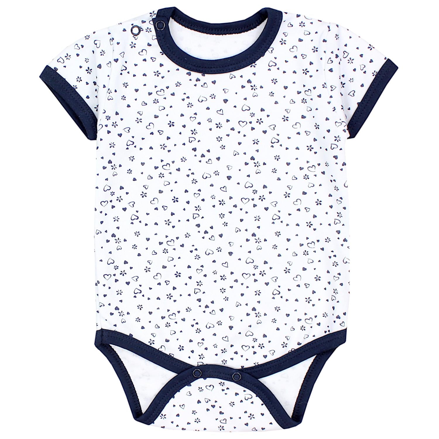 Baby Body Kurzarm in Unifarben - 5er Set