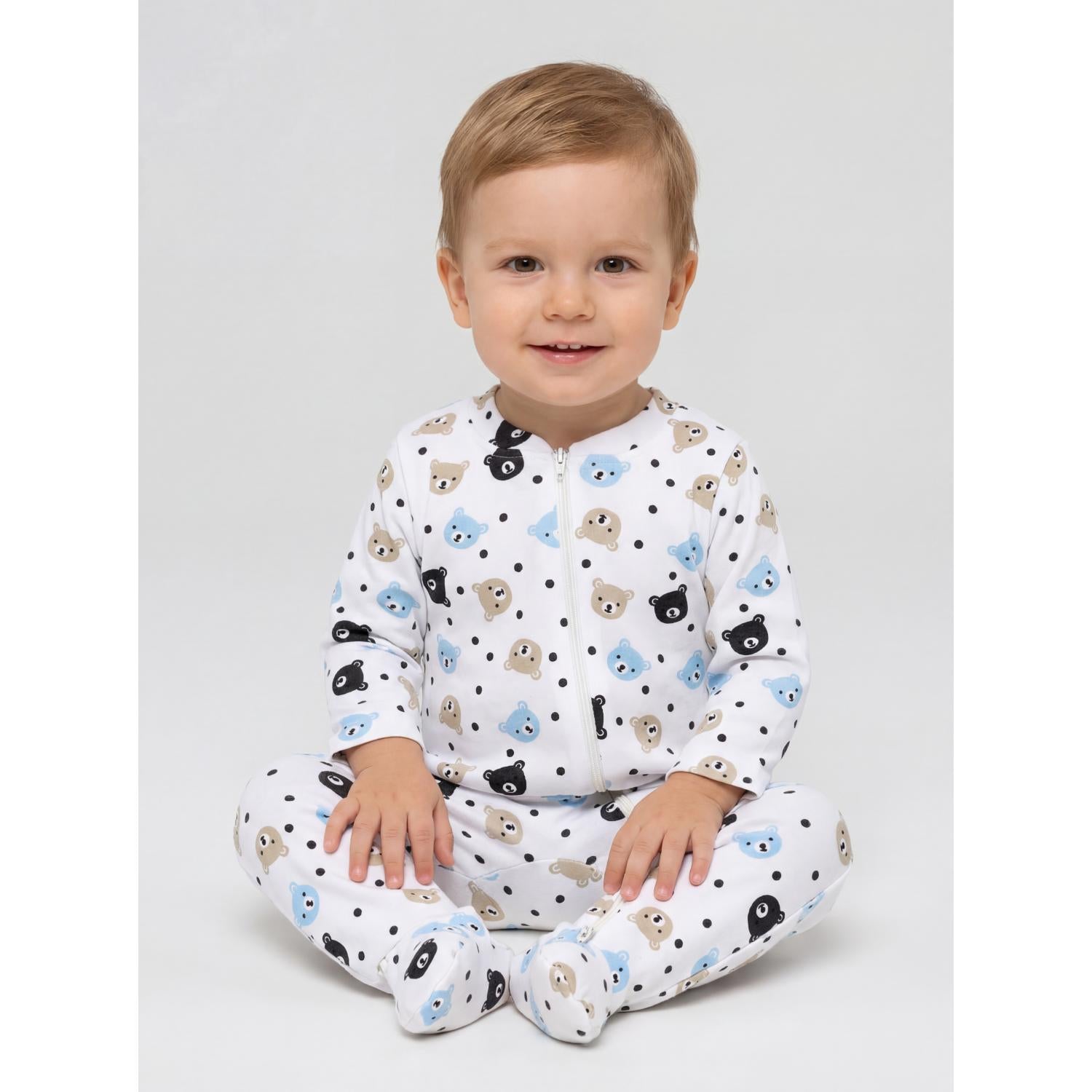 Schlafstrampler mit Fuß - 3er Set