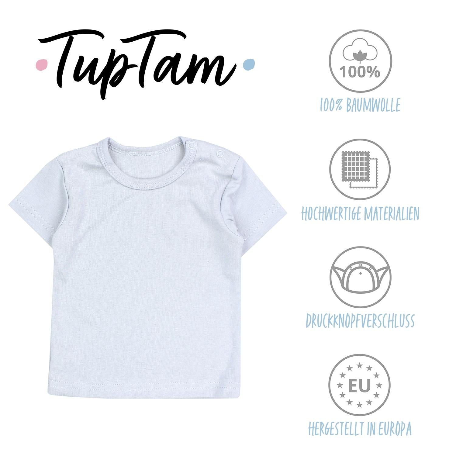 Baby Kurzarm T-Shirt mit Aufdruck - 5er Set