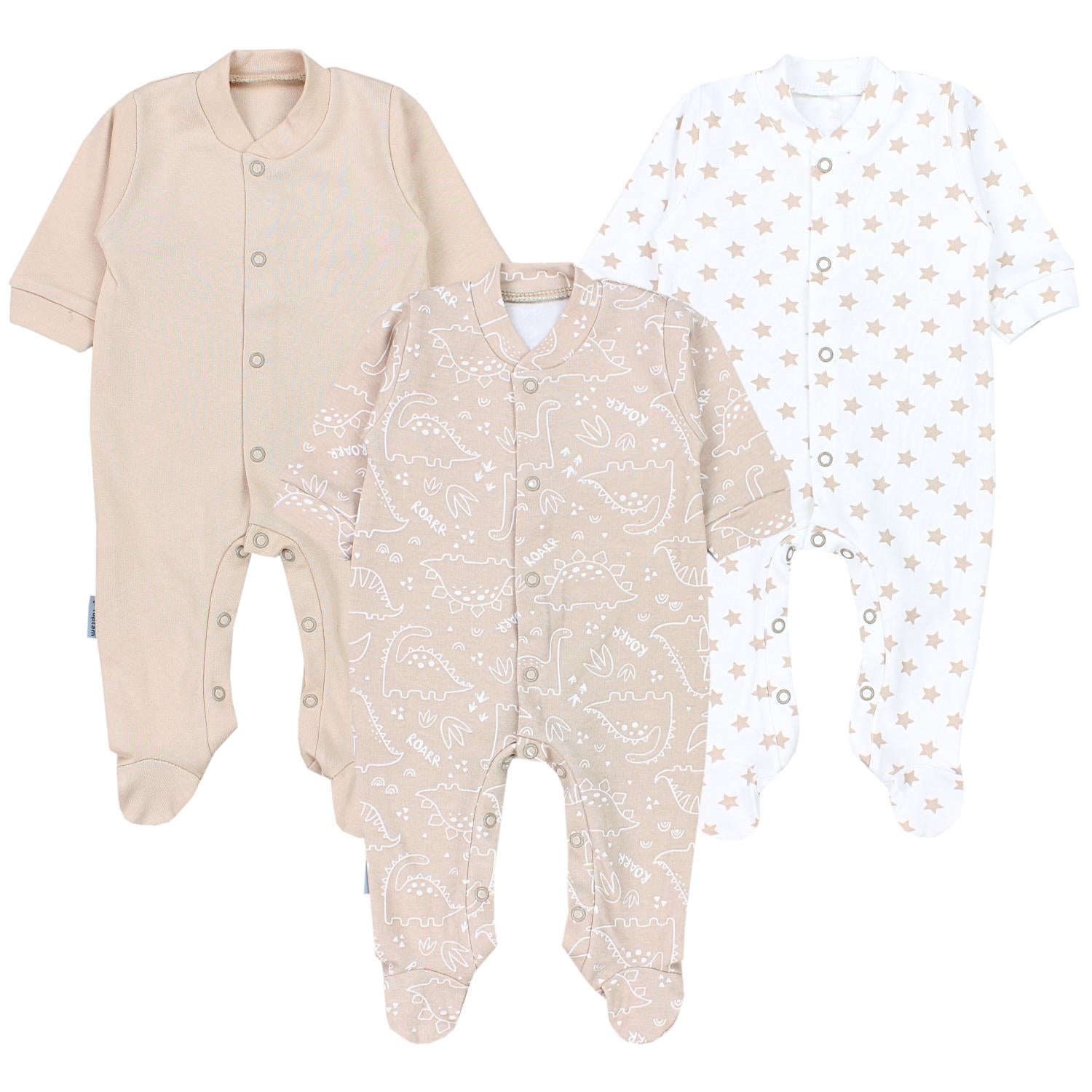 Baby Schlafstrampler Langarm - 3er Set