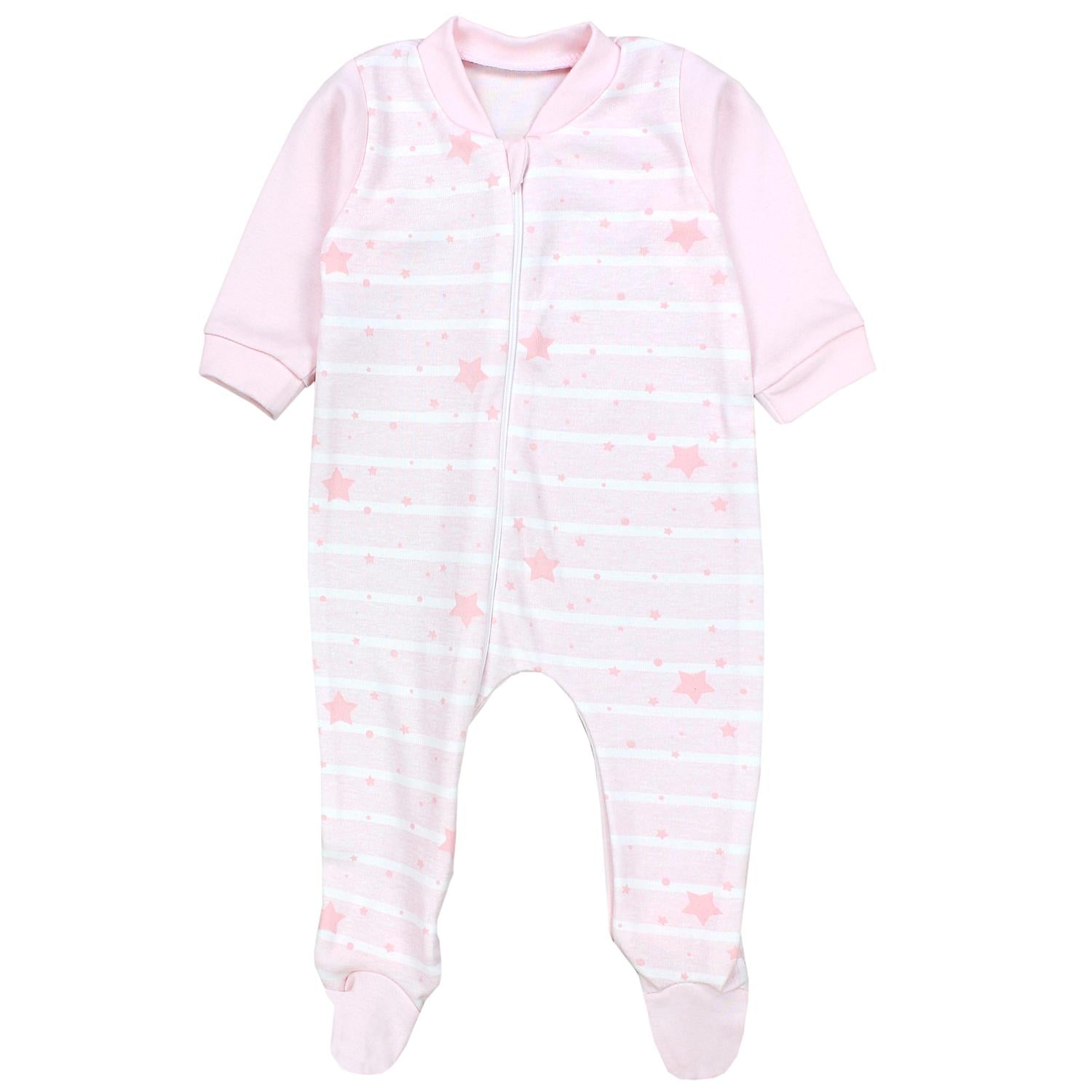 Baby Schlafstrampler Schlafanzug mit Fuß - 3er Set