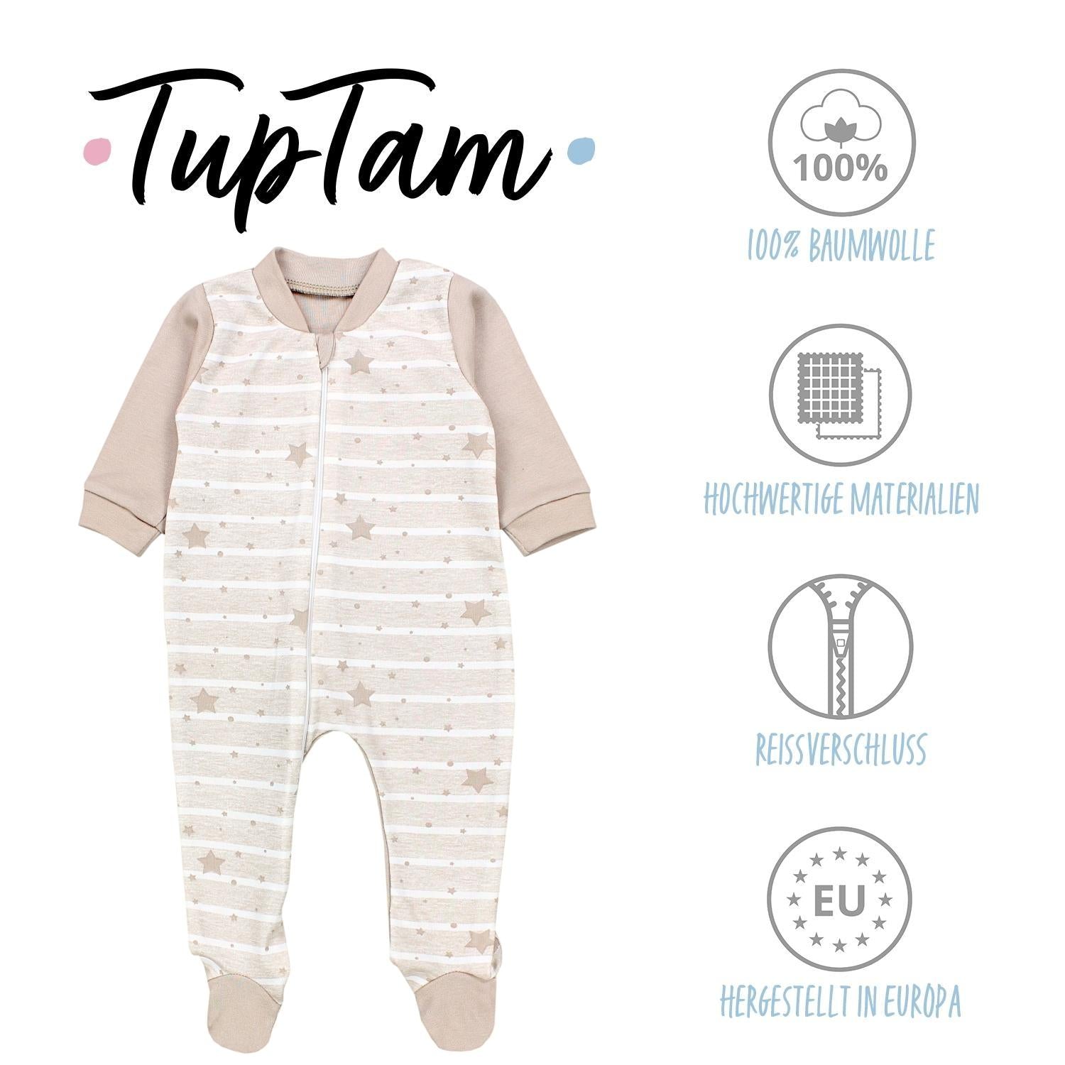 Schlafstrampler mit Fuß - 3er Set