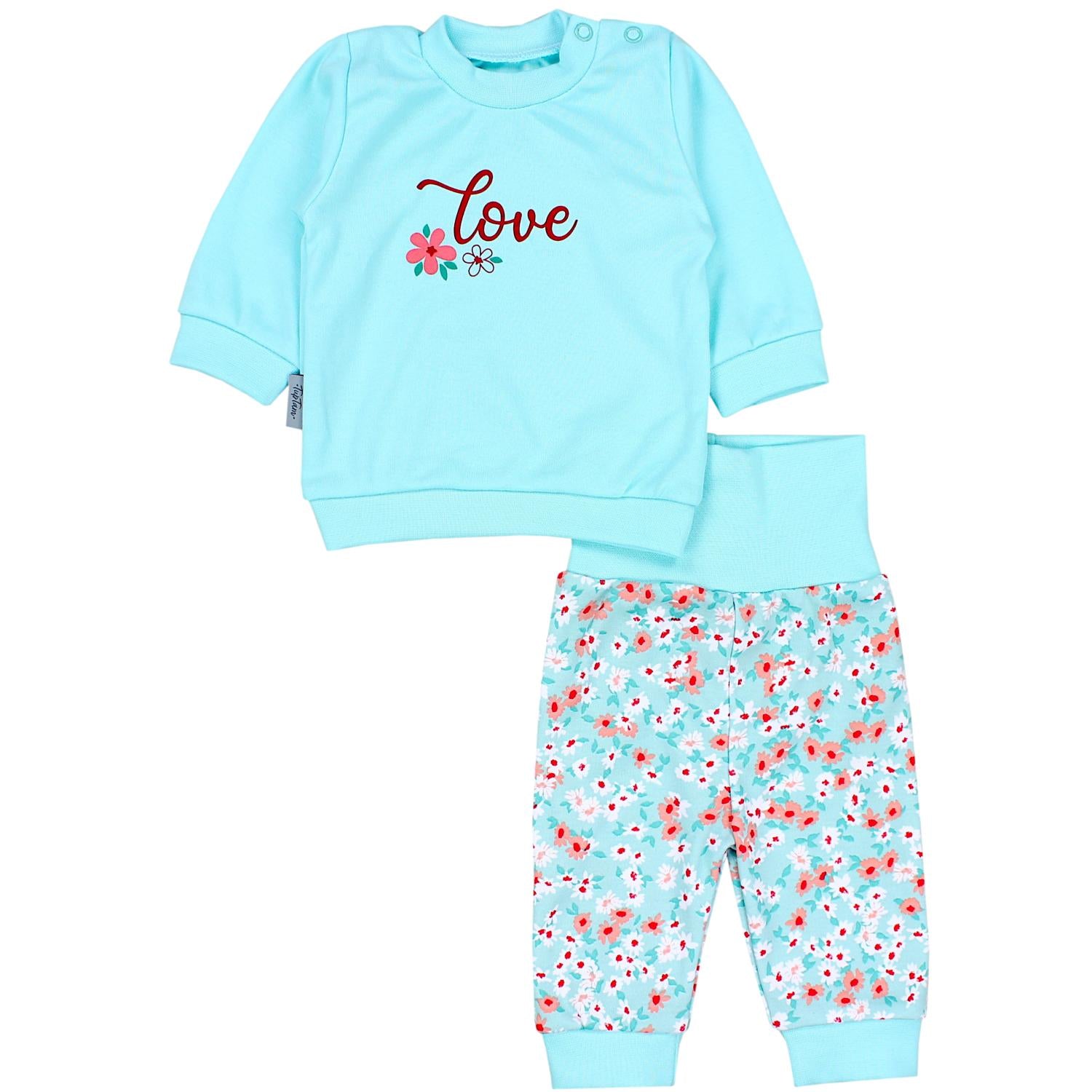 Baby Kleidungsoutfit mit Aufdruck (2-teilig)