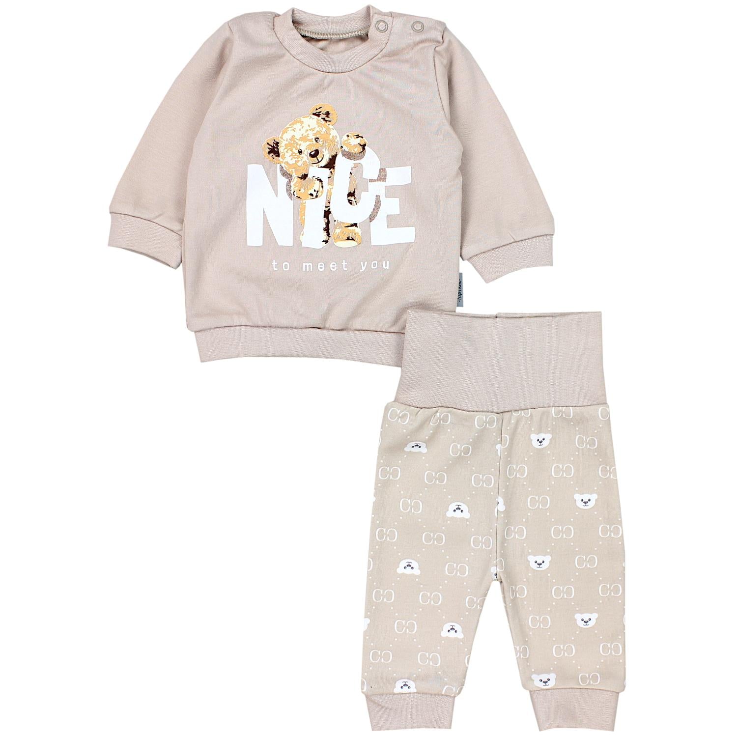 Baby Kleidungsoutfit mit Aufdruck (2-teilig)