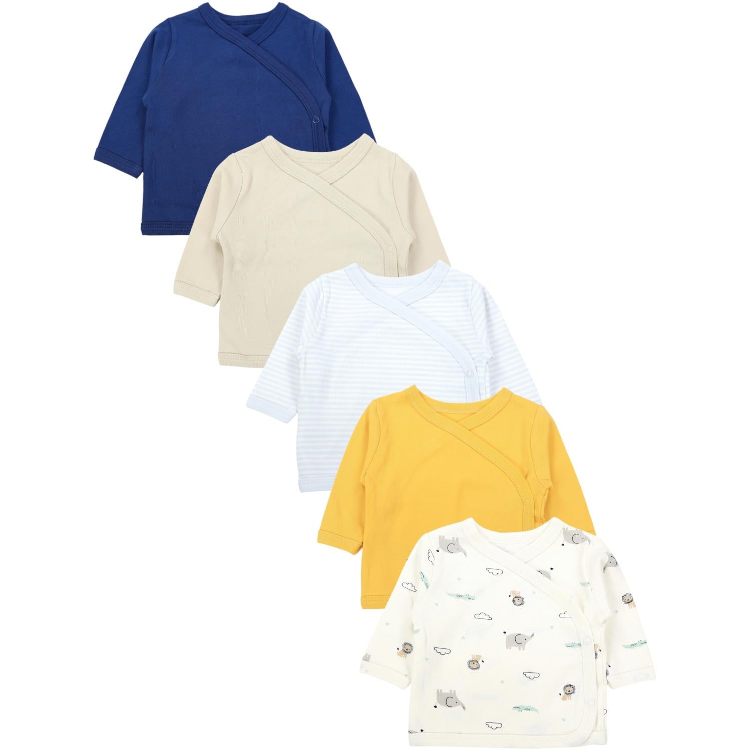 Langarm Wickelshirt - 5er Set