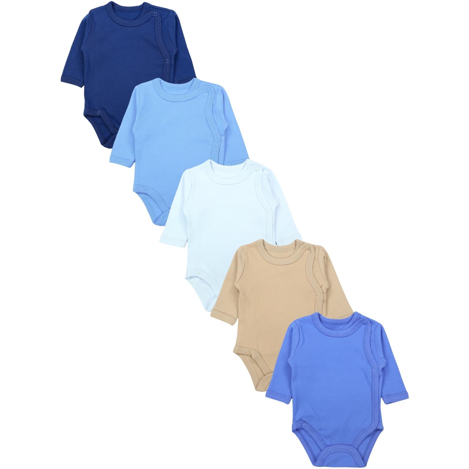 Langarm Wickelbody - 5er Set