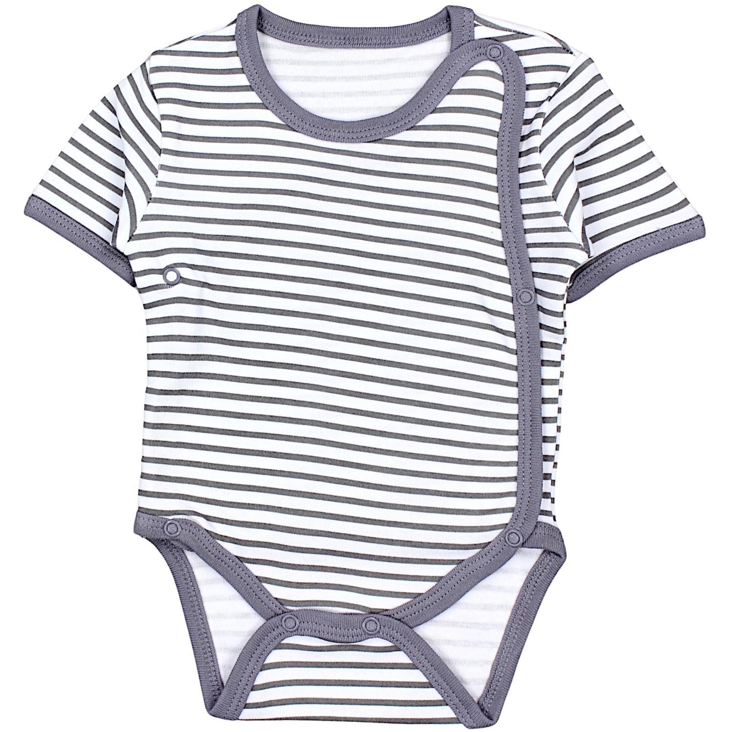 Baby Kurzarm Wickelbody mit Aufdruck - 5er Set