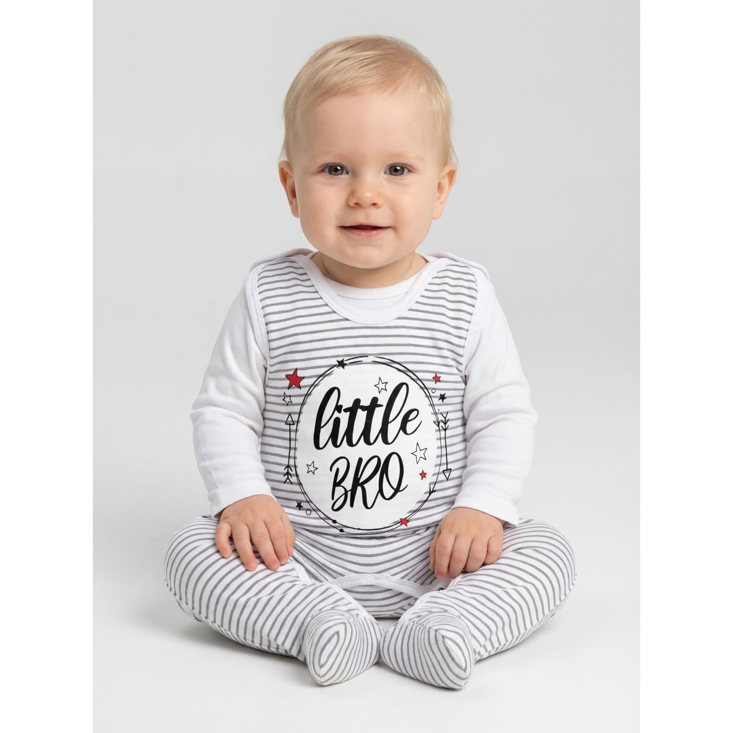 Strampler mit Aufdruck- 5er Pack