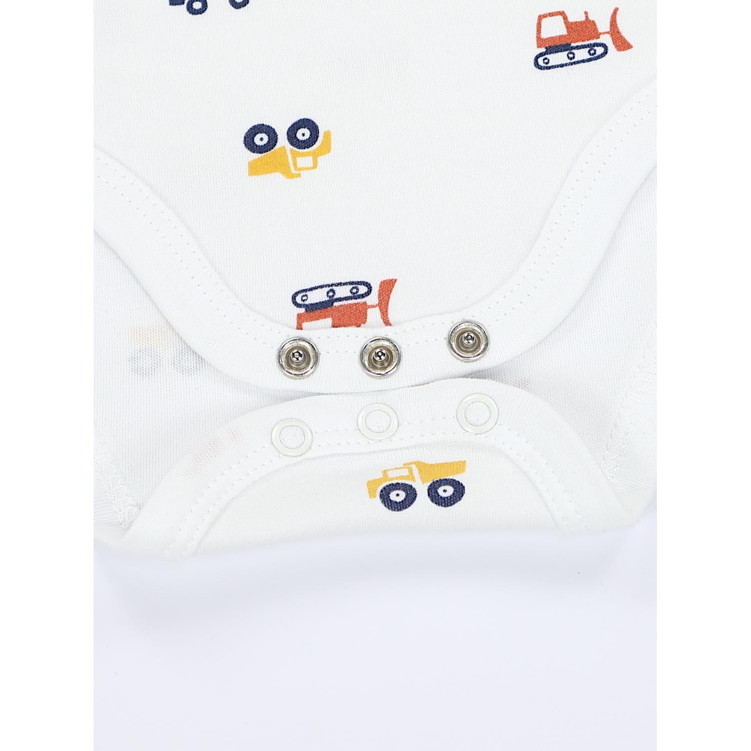 Kurzarm- Body mit Aufdruck -5er Set