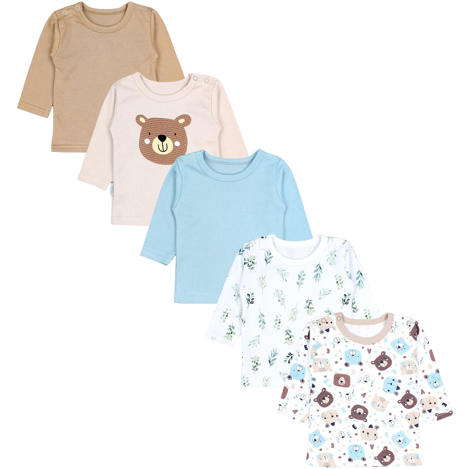 Langarmshirt - 5er Set