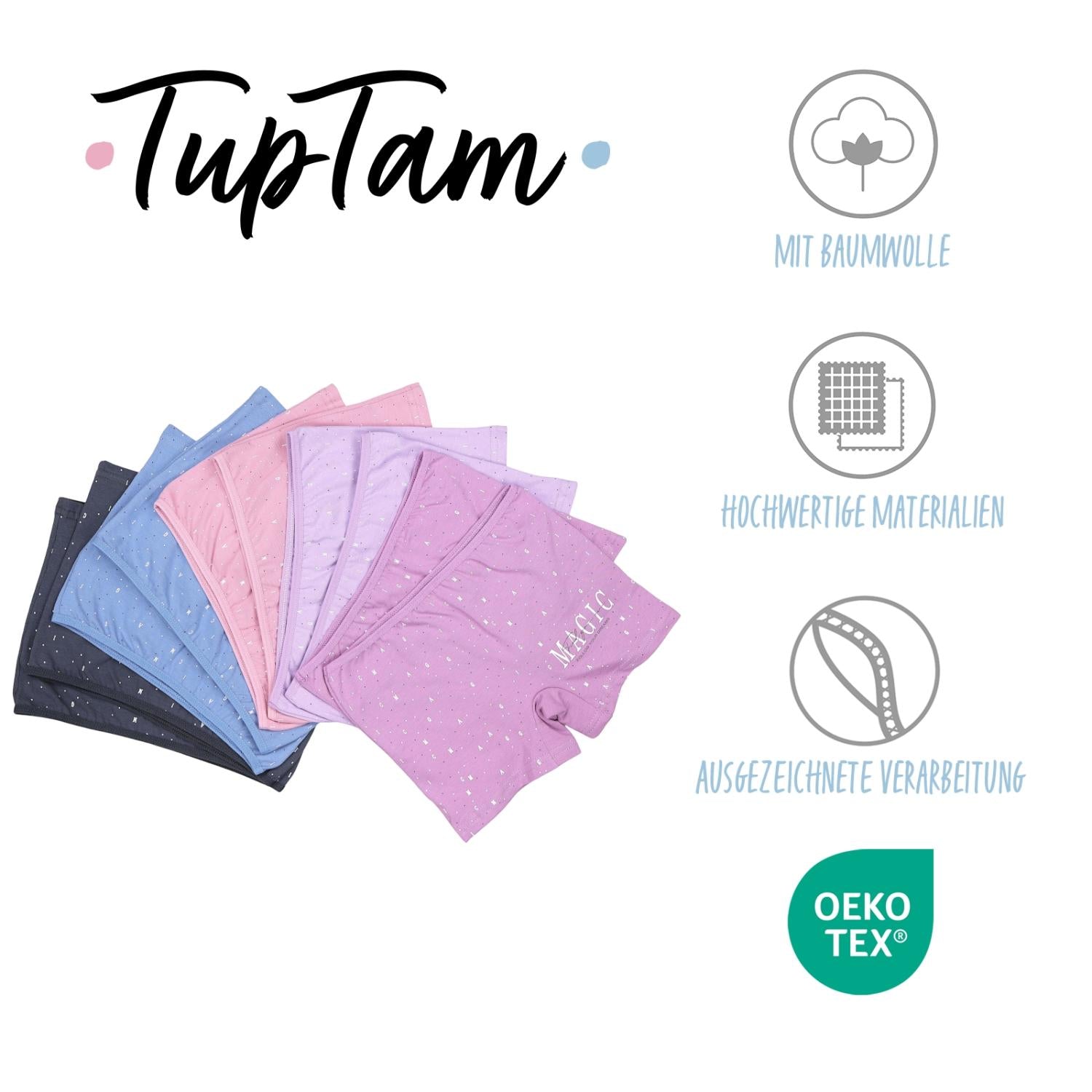 Mädchen Boxershorts aus Baumwolle – 10er Pack