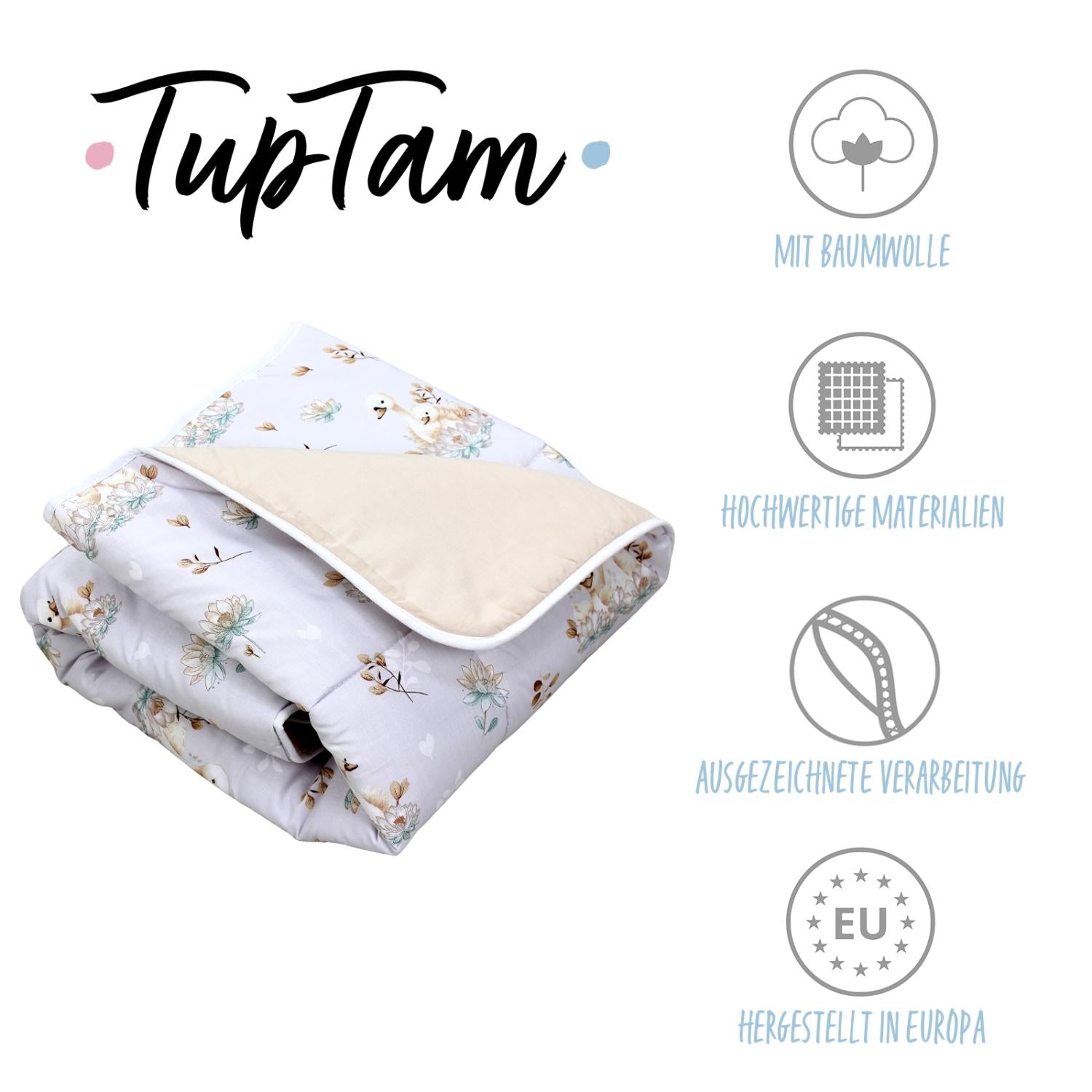 Gepolsterte XXL Krabbeldecke 120 x 120 cm