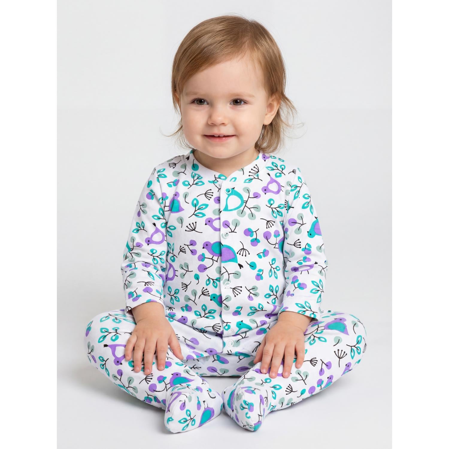 Schlafstrampler mit Fuß - 3er Set