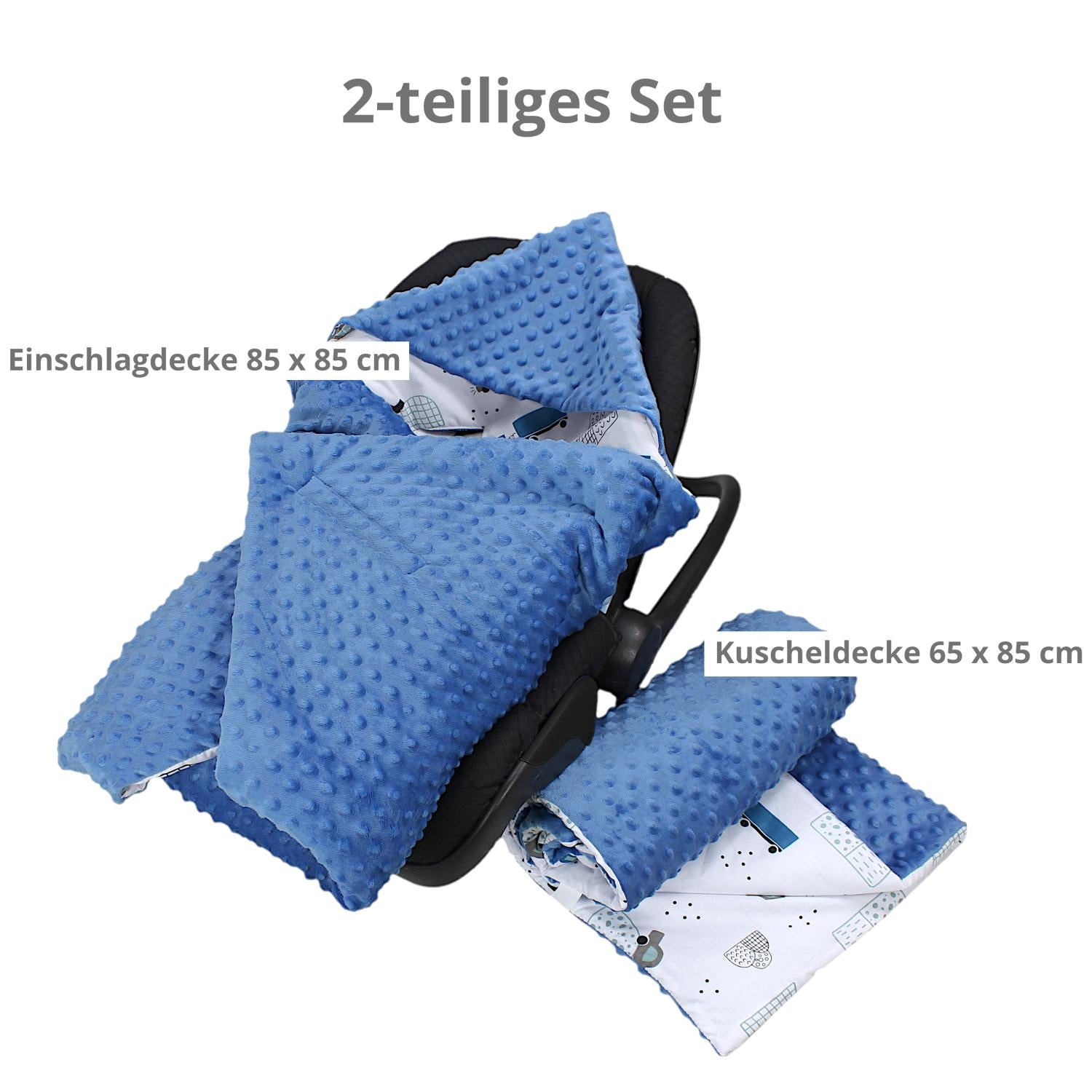 Baby Einschlagdecke und Wiegendecke - 2er Set