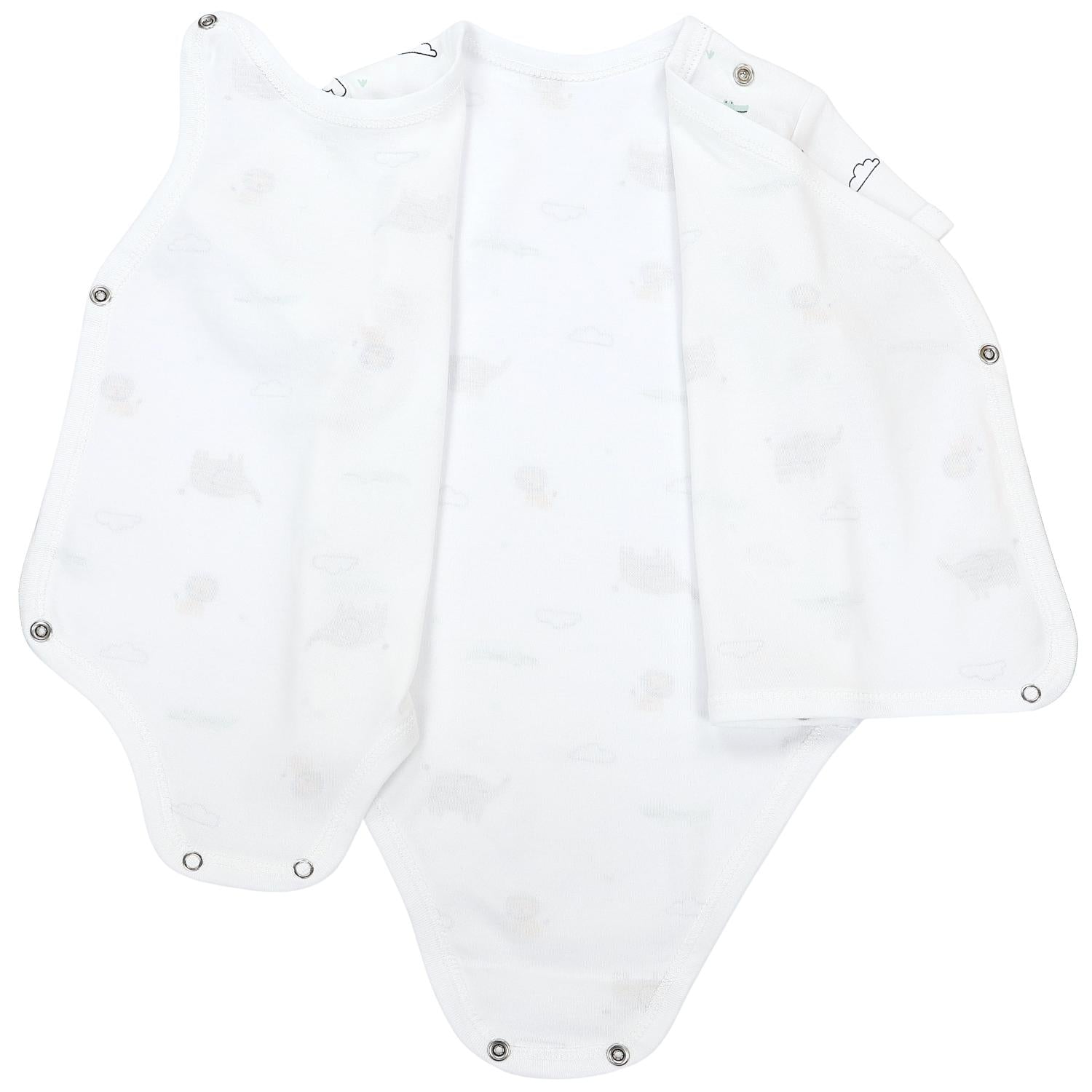 Baby Kurzarm Wickelbody mit Aufdruck - 5er Set