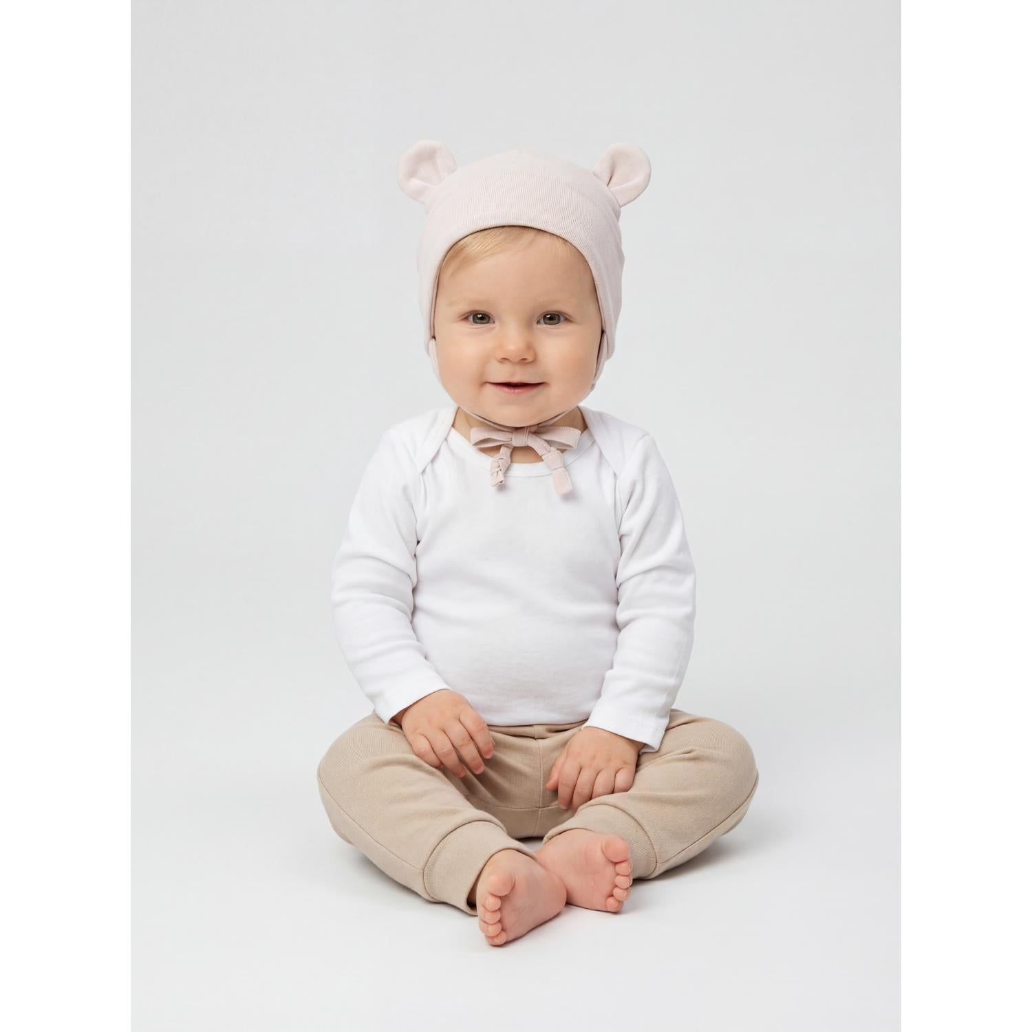 Erstlingsmütze mit Ohrenklappen - 2er Pack