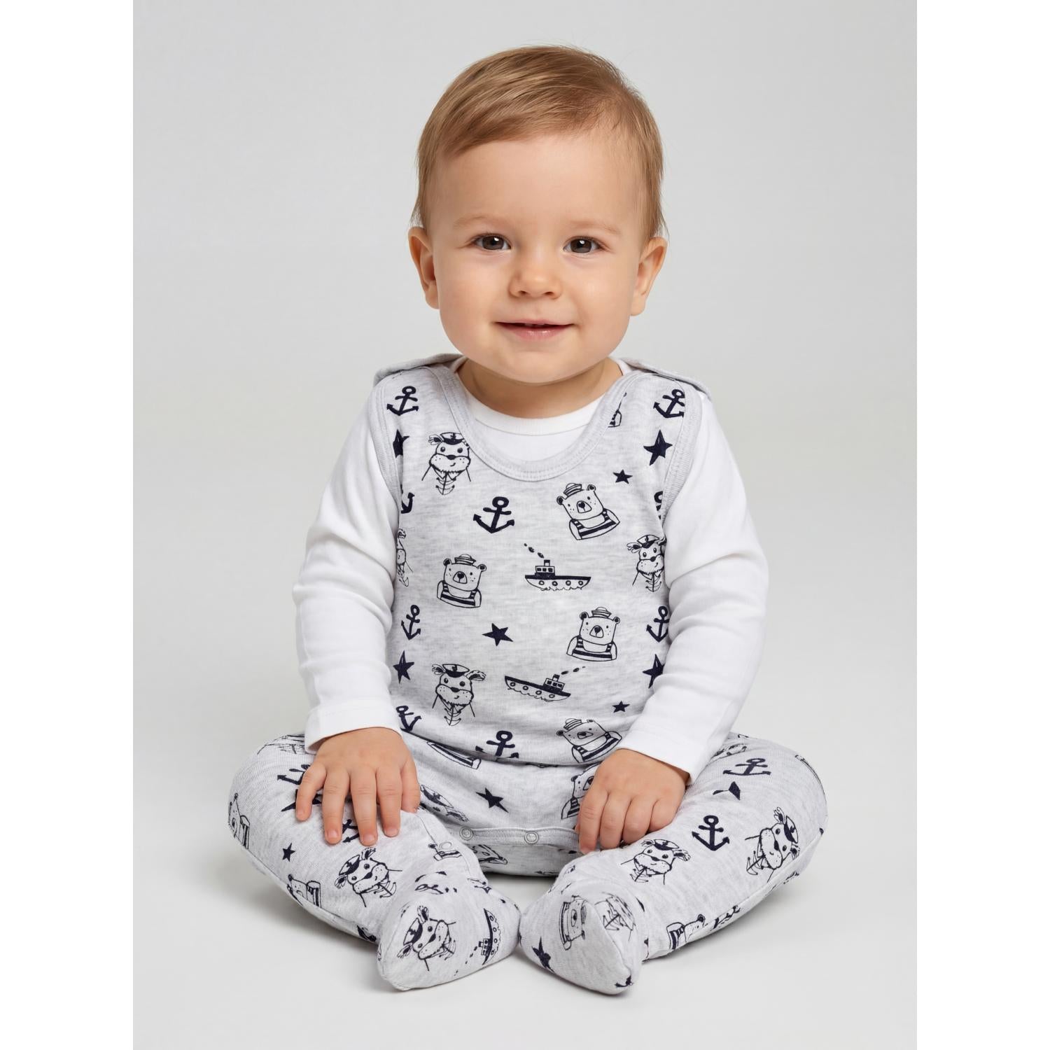 Strampler mit Aufdruck- 5er Pack