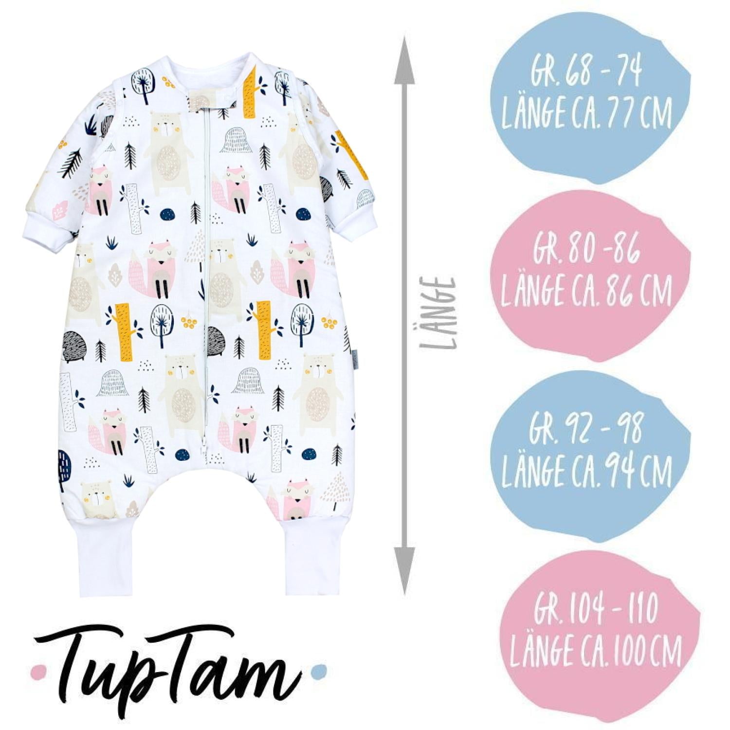 Schlafsack mit Beinen und Ärmeln, Winterschlafsack 2,5 TOG