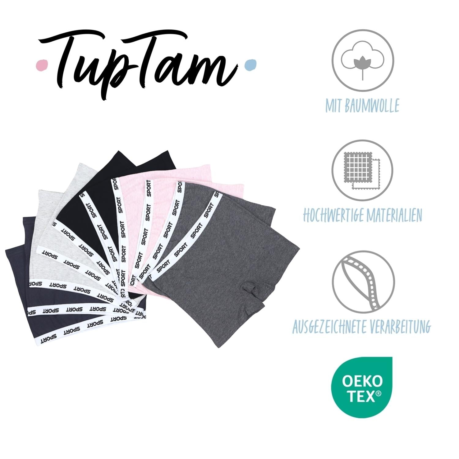 Mädchen Boxershorts aus Baumwolle – 10er Pack