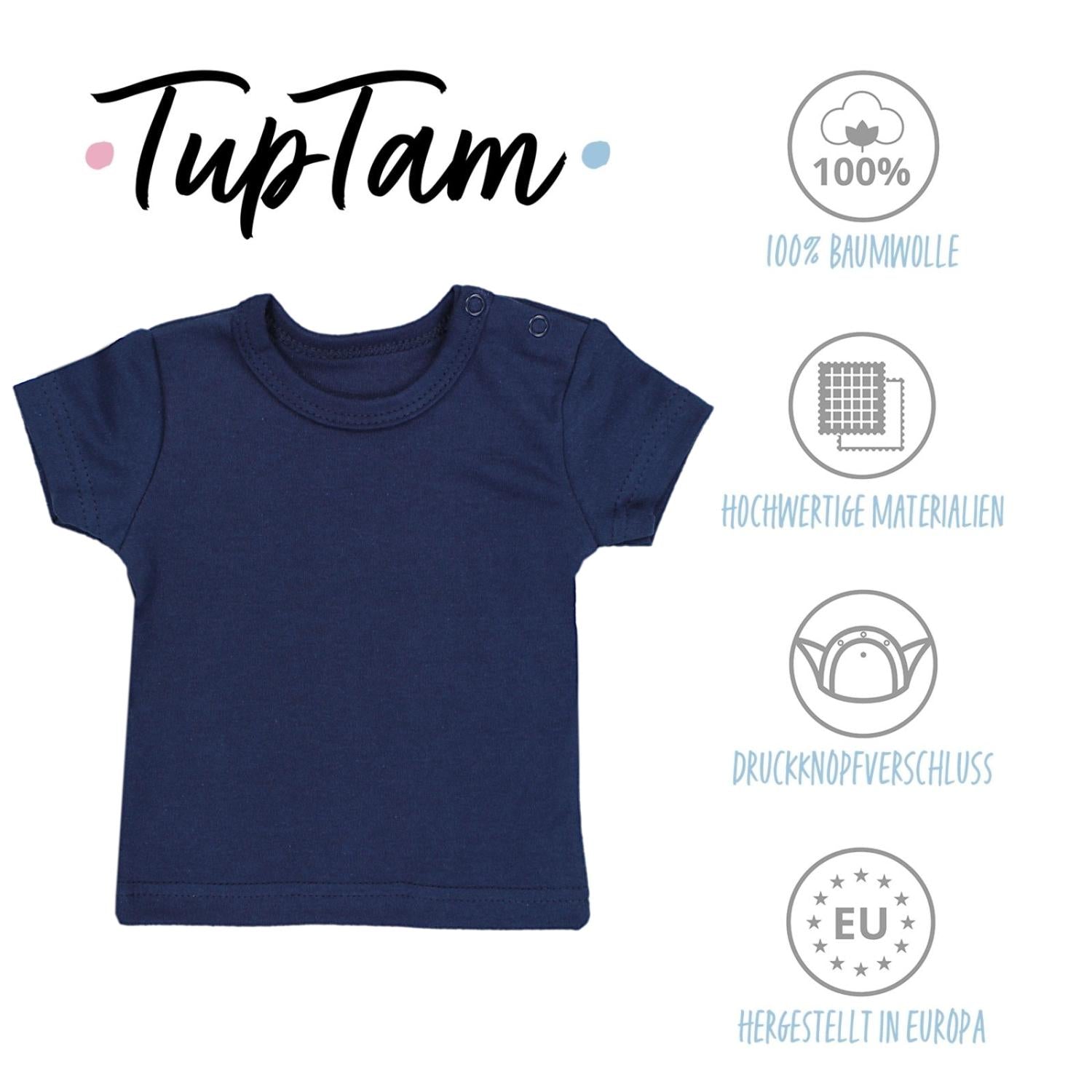 Kurzarm-Shirt mit Aufdruck - 5er Set