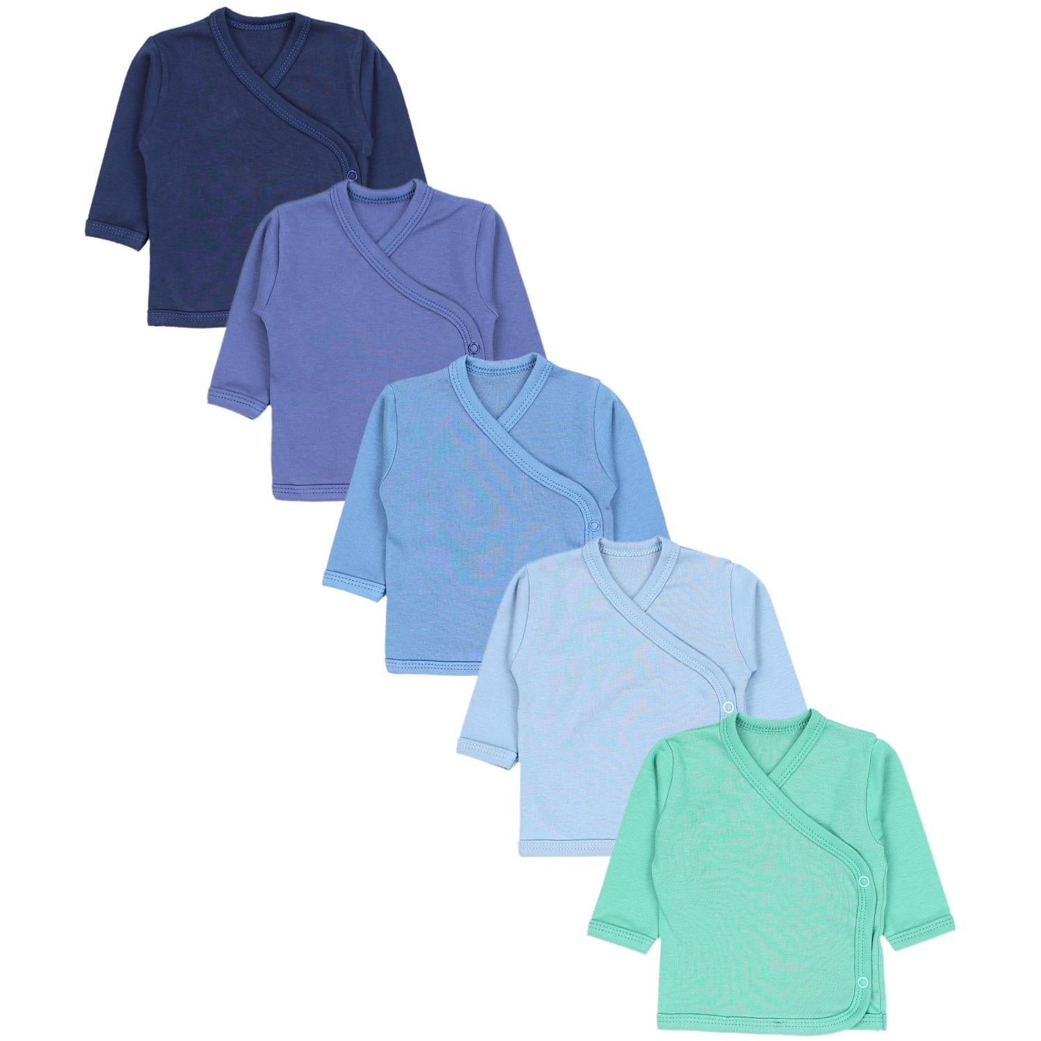 Baby Langarm Wickelshirt - 5er Set