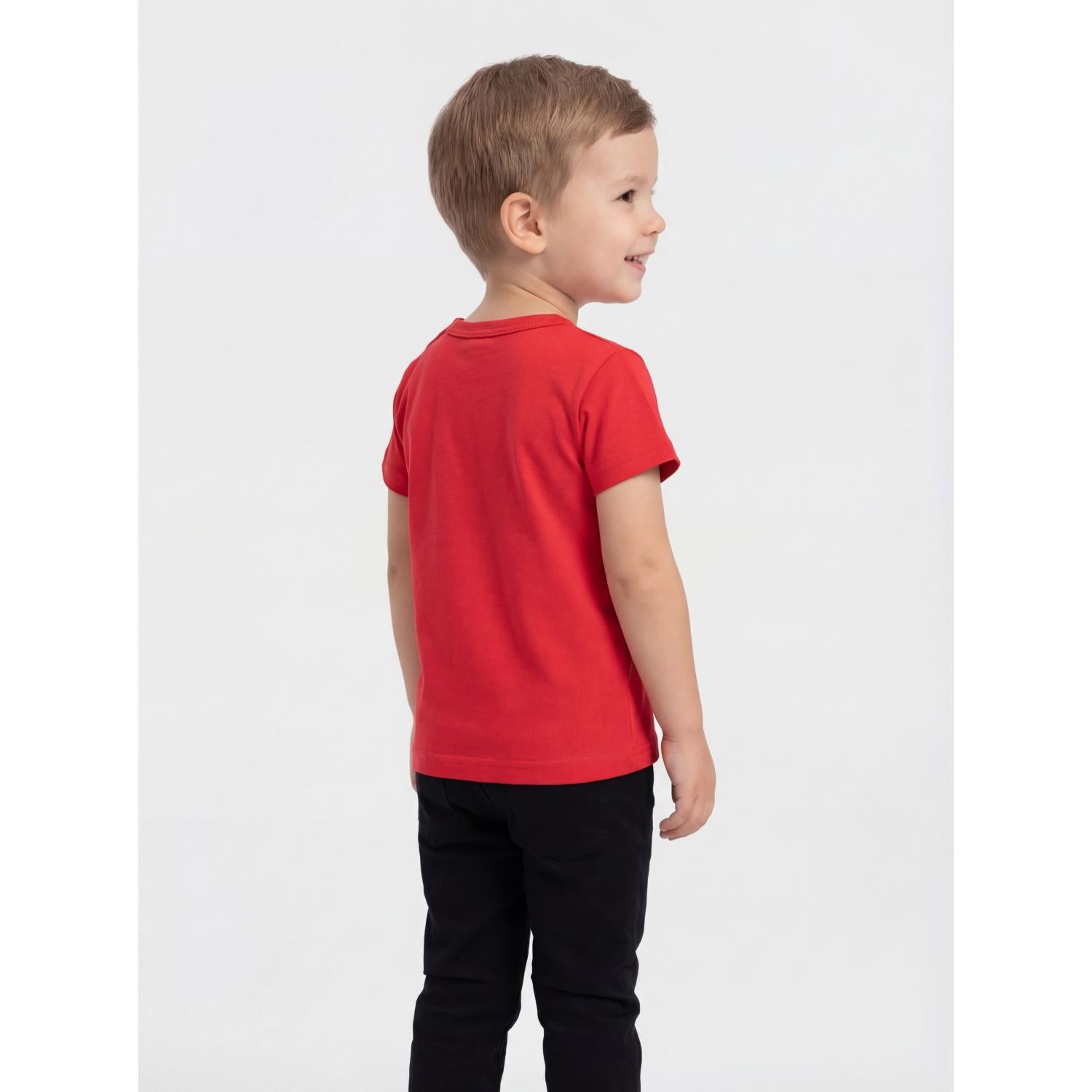 Kurzarm-Shirt mit Aufdruck - 5er Set