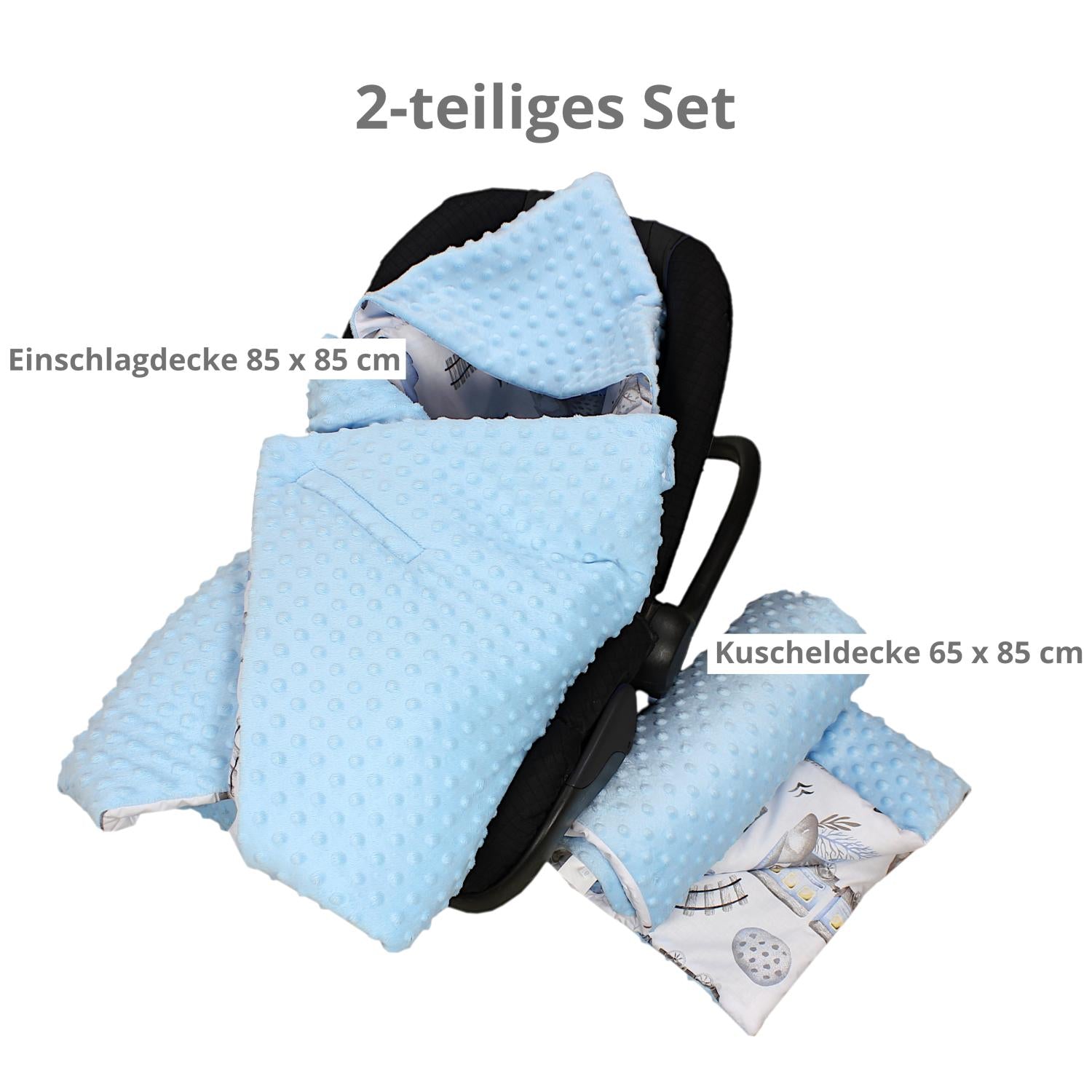 Baby Einschlagdecke und Wiegendecke - 2er Set