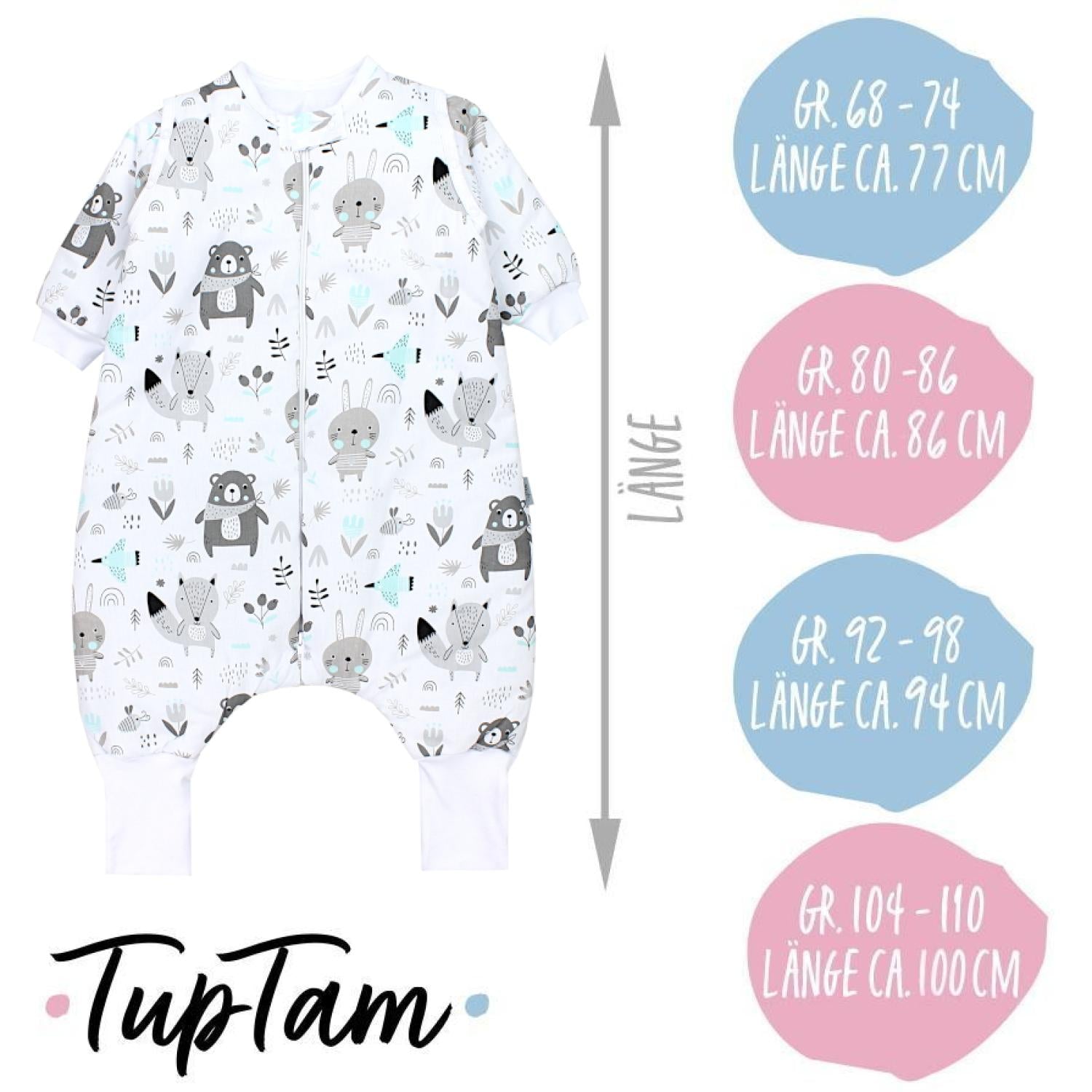 Schlafsack mit Beinen und Ärmeln, Winterschlafsack 2,5 TOG