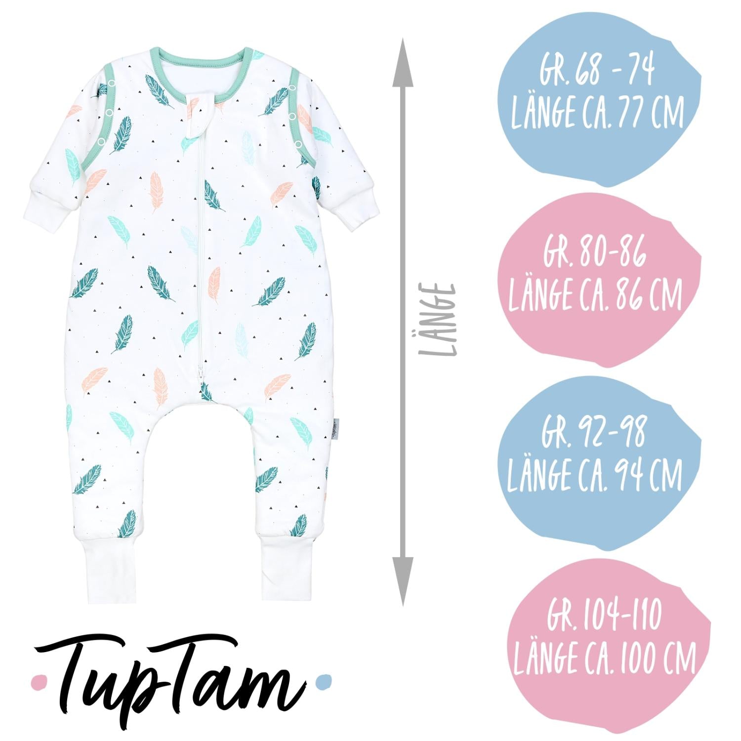 Schlafsack mit Beinen und Ärmeln, Winterschlafsack 2,5 TOG