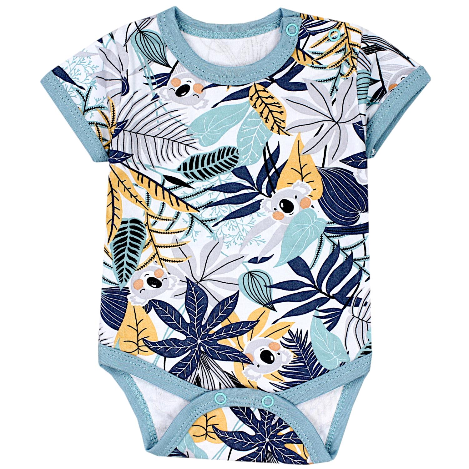 Baby Body Kurzarm Unifarben - 5er Set