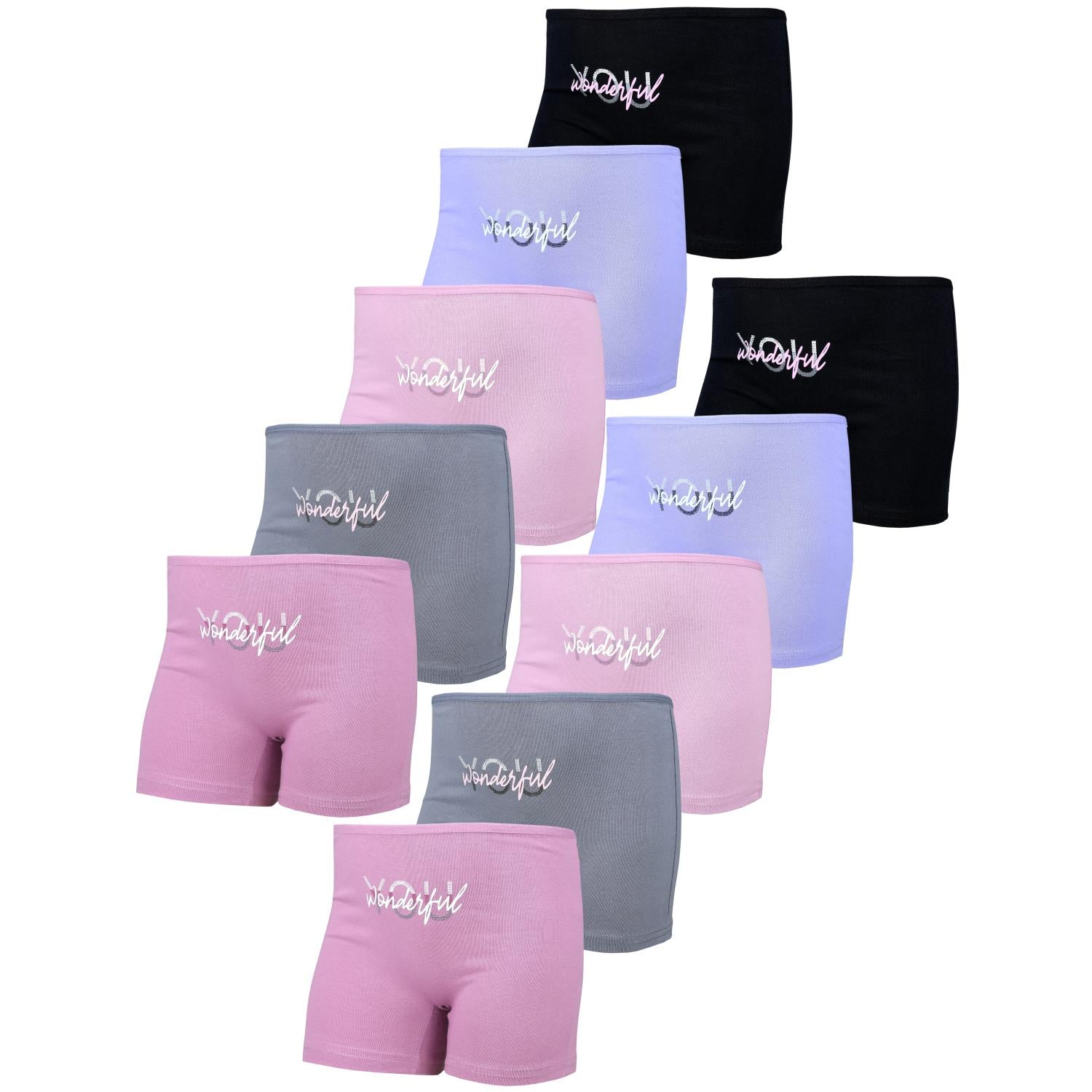 Mädchen Boxershorts aus Baumwolle – 10er Pack