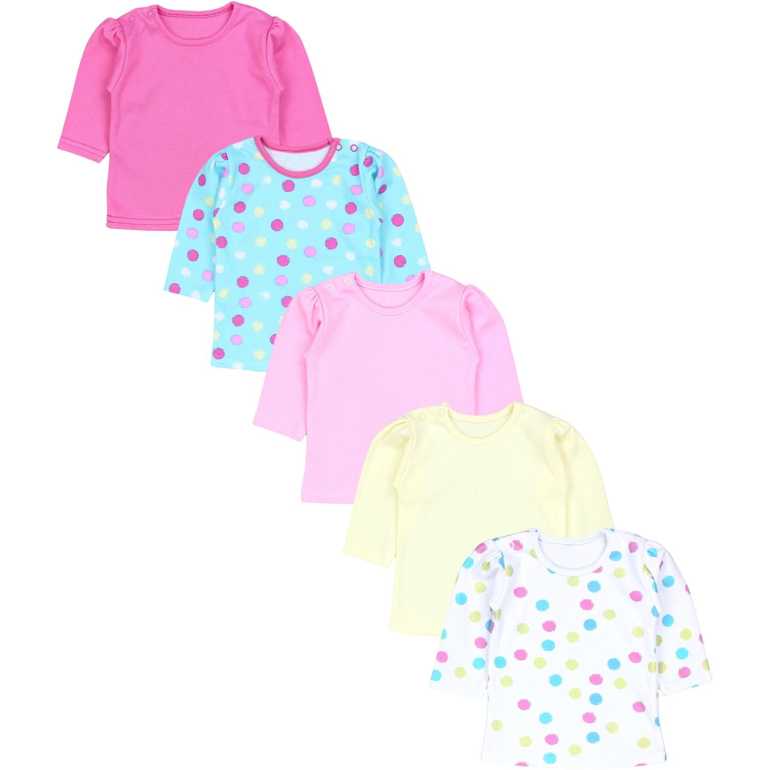 Baby Mädchen Langarmshirt 5er Set