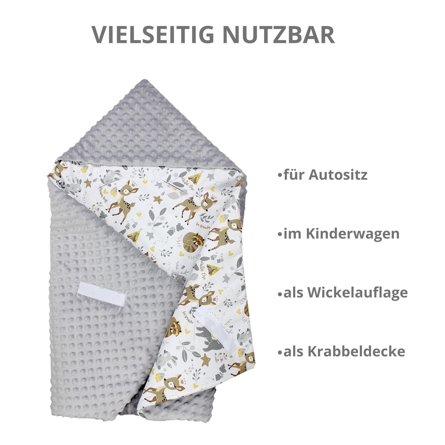 Baby Einschlagdecke und Wiegendecke - 2er Set