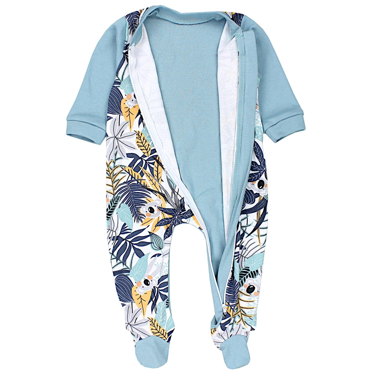 Schlafstrampler mit Fuß - 3er Set