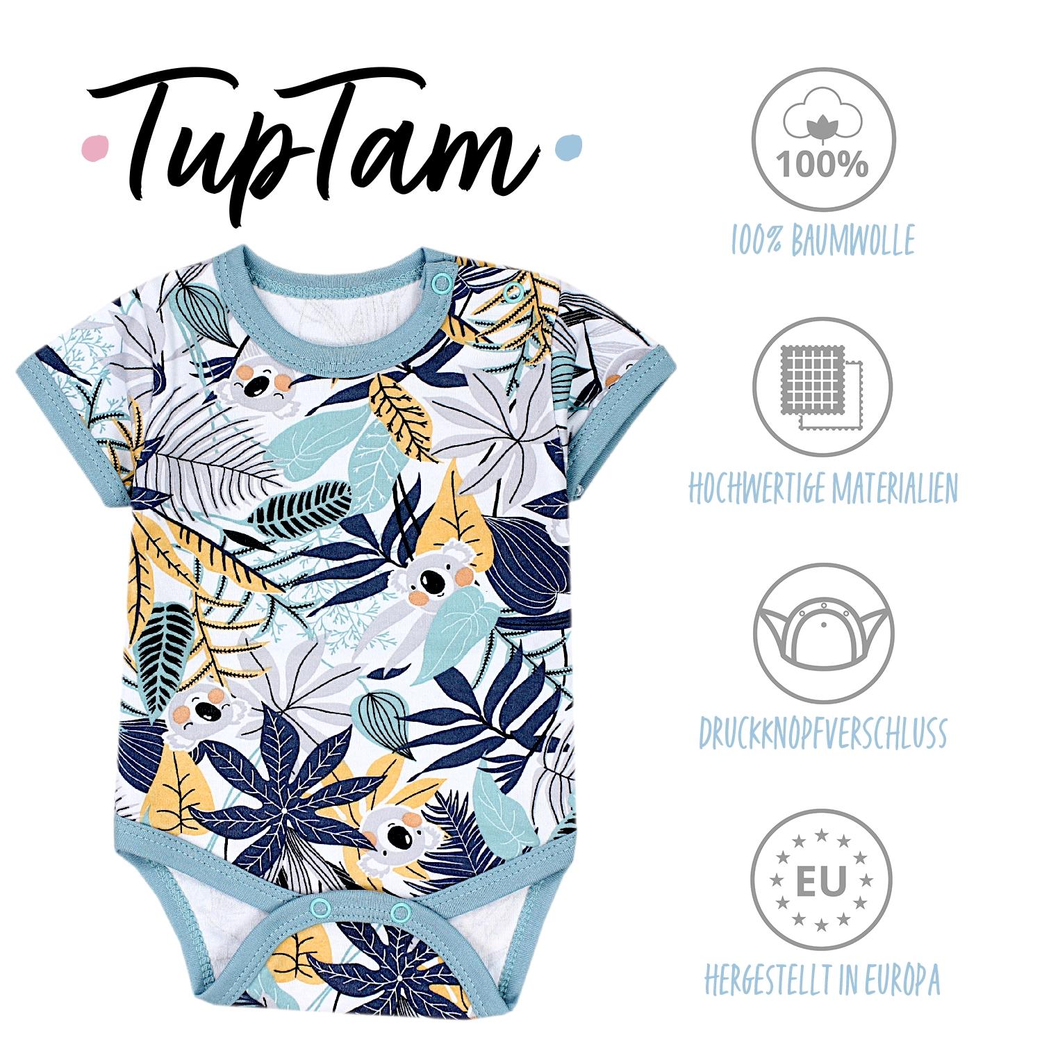 Baby Body Kurzarm Unifarben - 5er Set