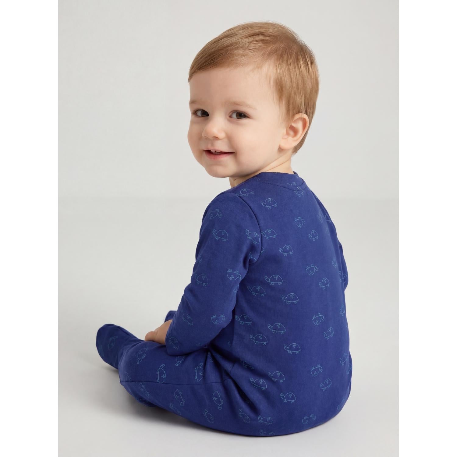 Jungen Schlafstrampler mit Fuß 3er Pack