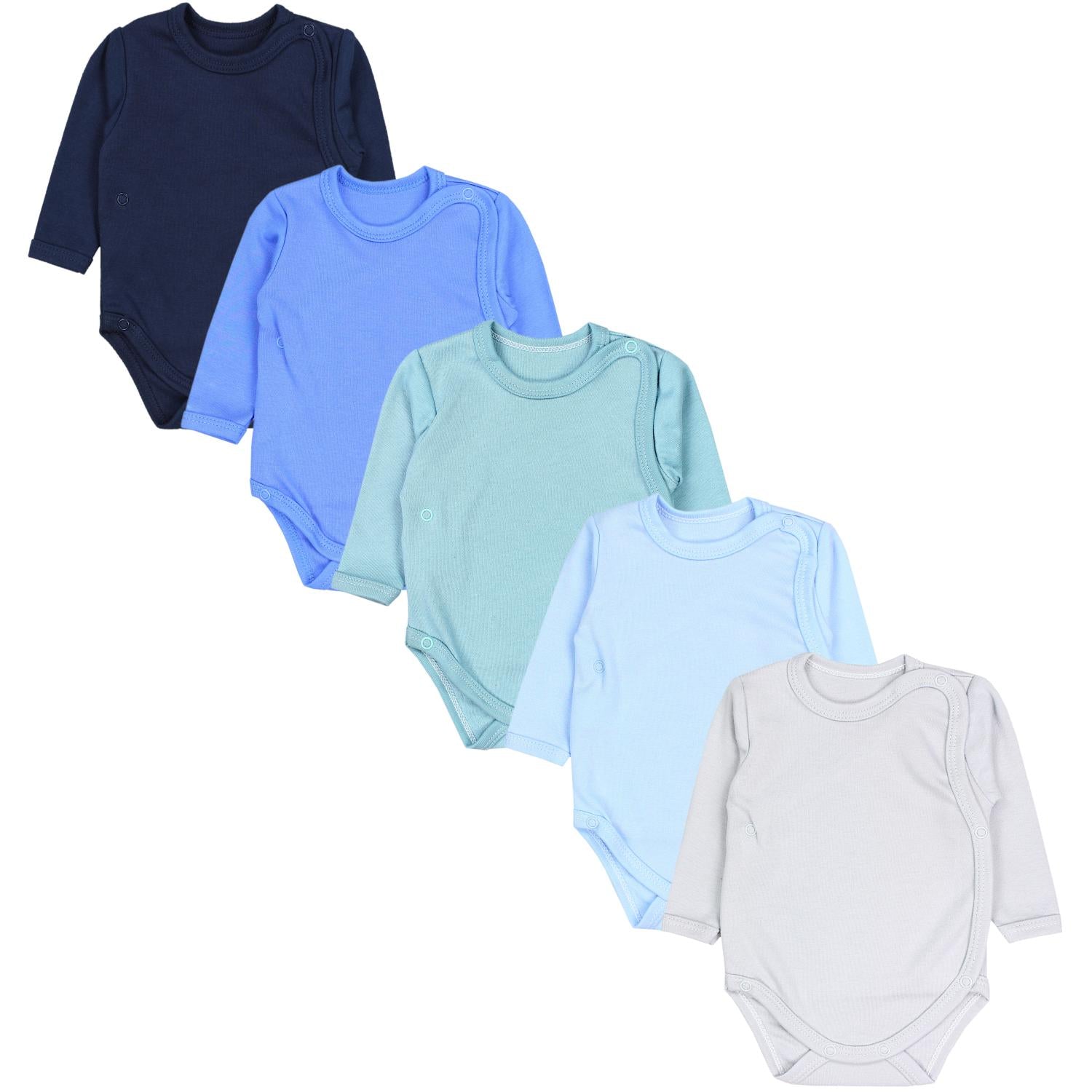 Langarm Wickelbody - 5er Set