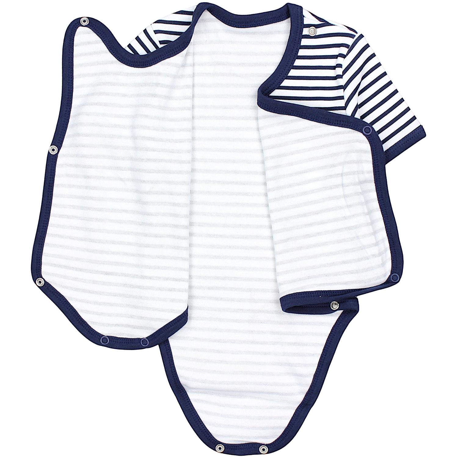 Baby Kurzarm Wickelbody mit Aufdruck - 5er Set