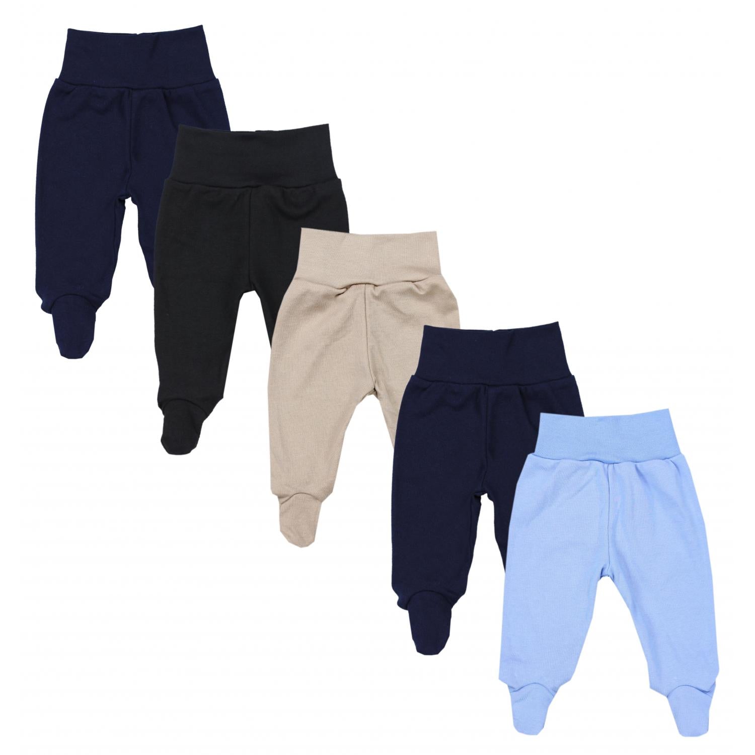 Strampelhose mit Fuß - 5er Set