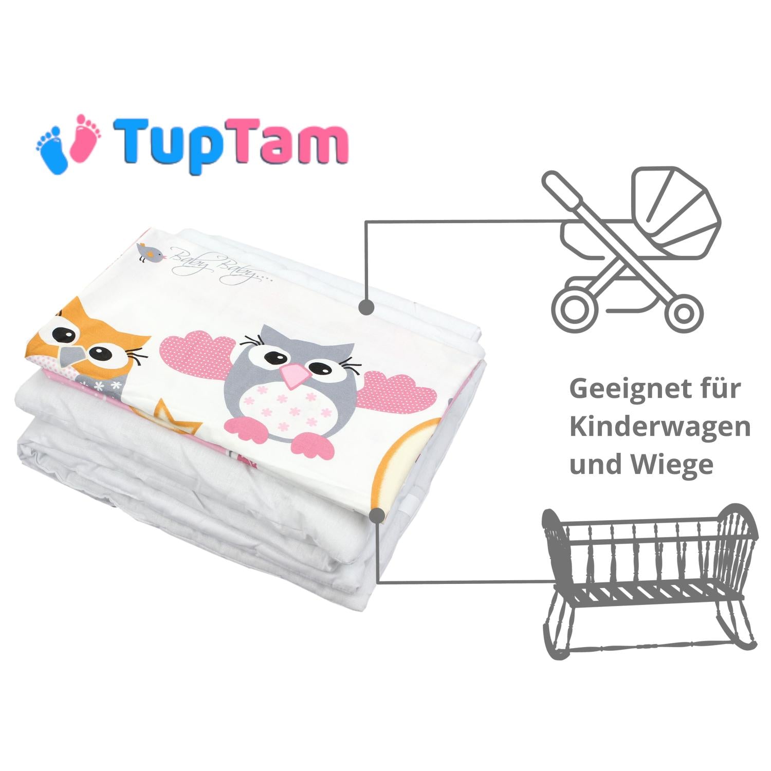 Baby Bettdecken Wiegenset (4-teilig)