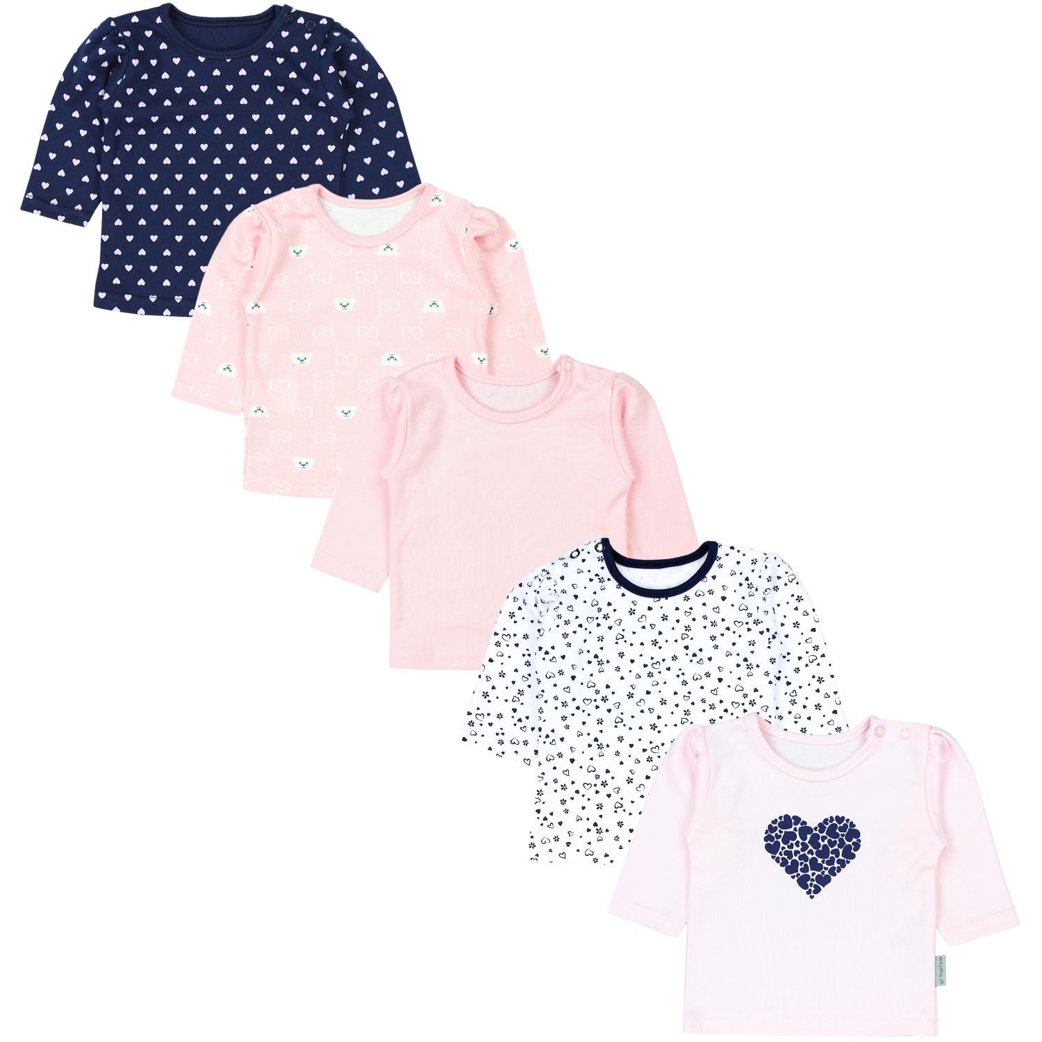 Baby Mädchen Langarmshirt 5er Set
