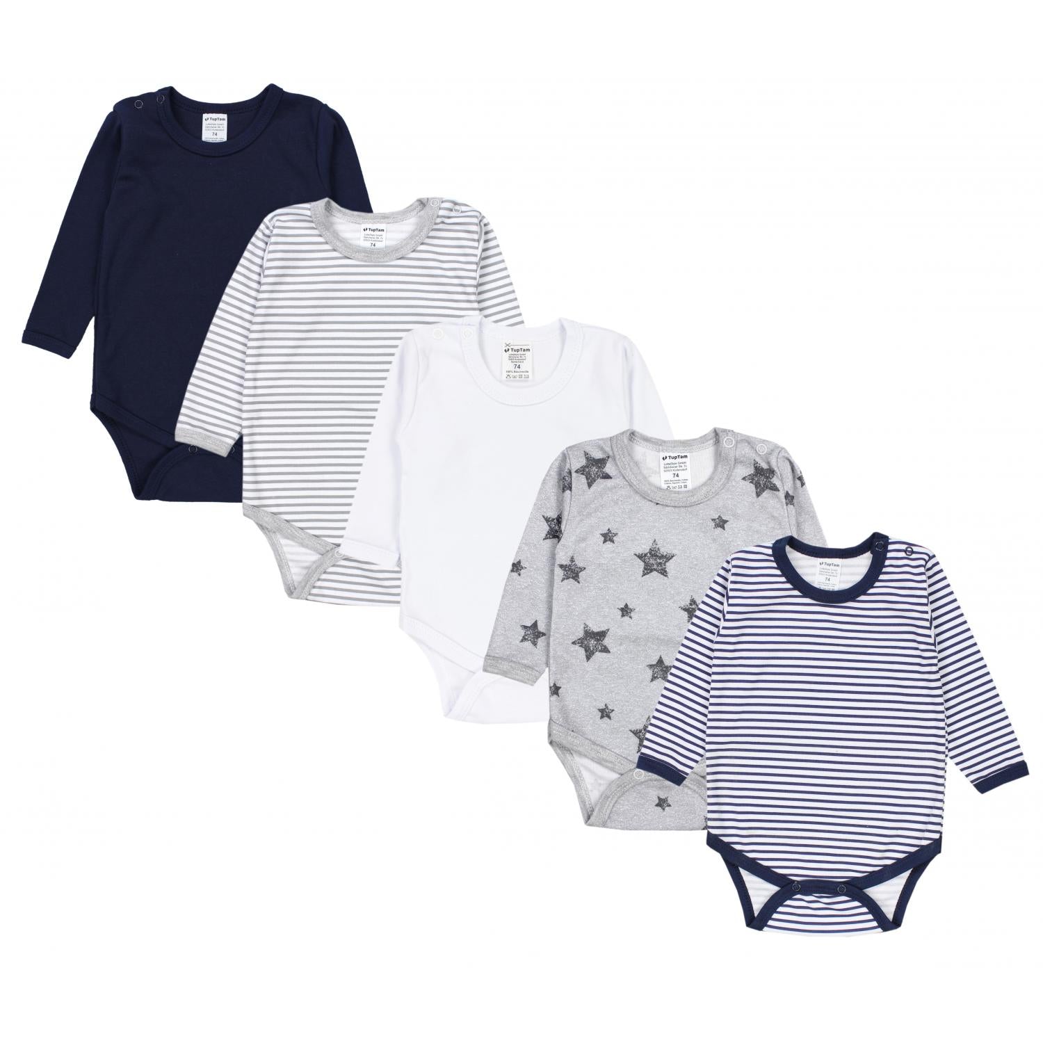 Baby Body Langarm - 5er Set