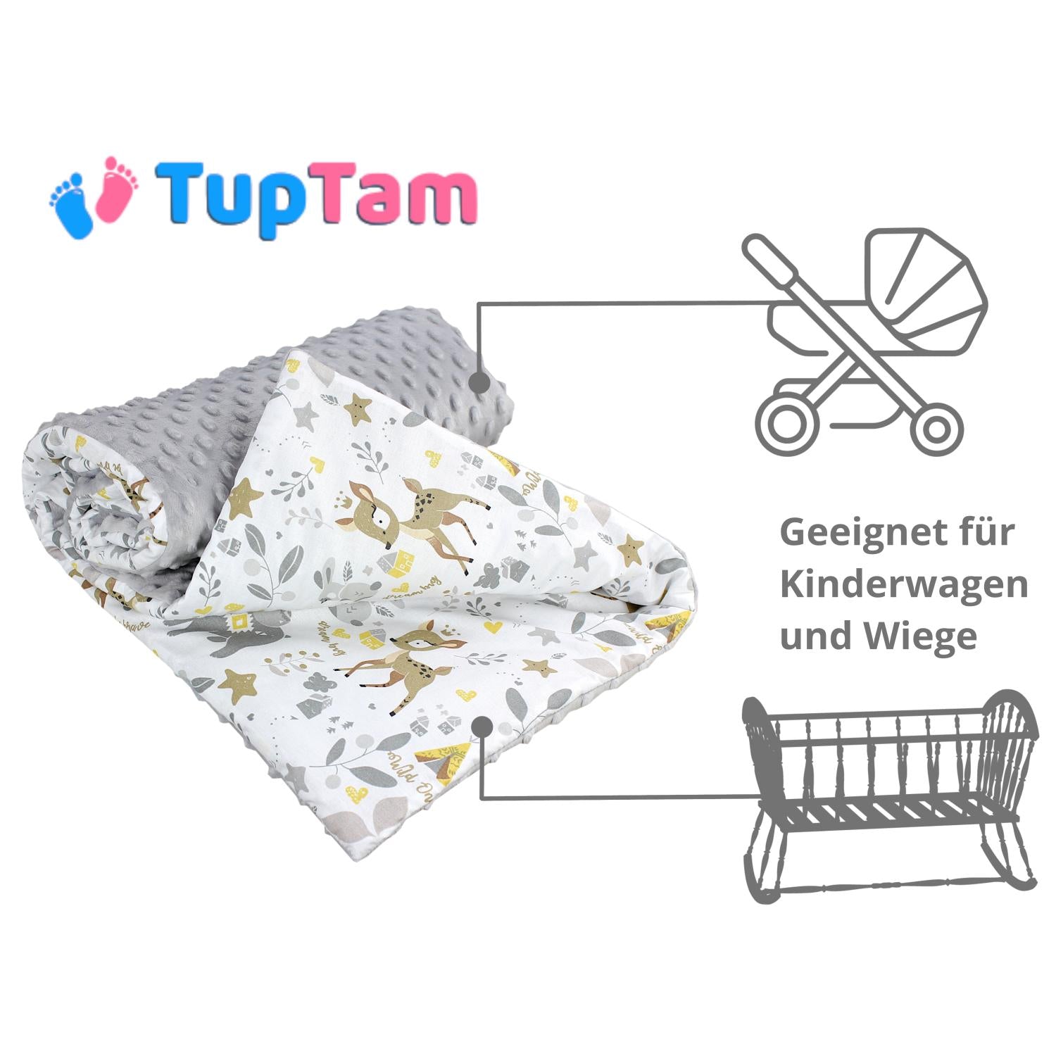 Baby Einschlagdecke und Wiegendecke - 2er Set