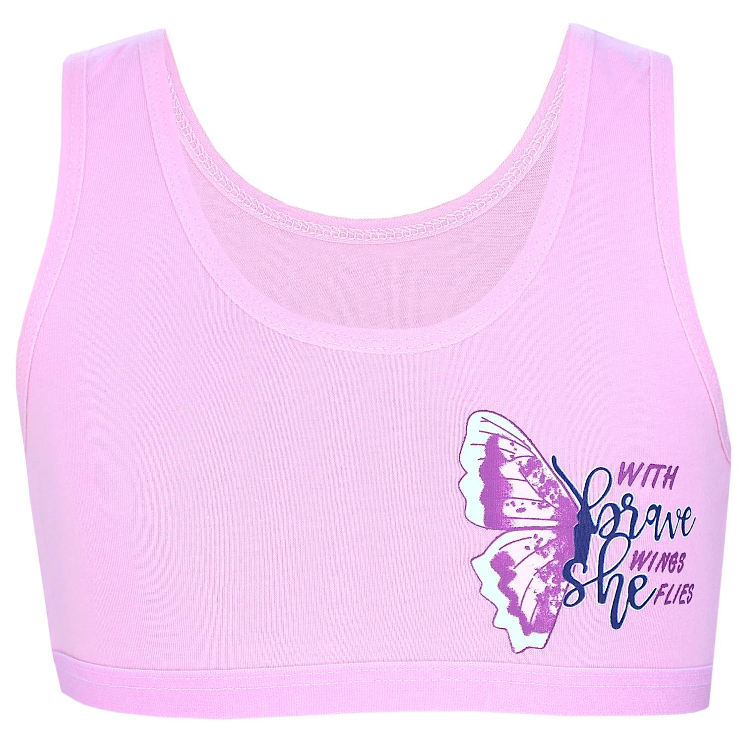 Mädchen Bustier breite Träger- 5er Set