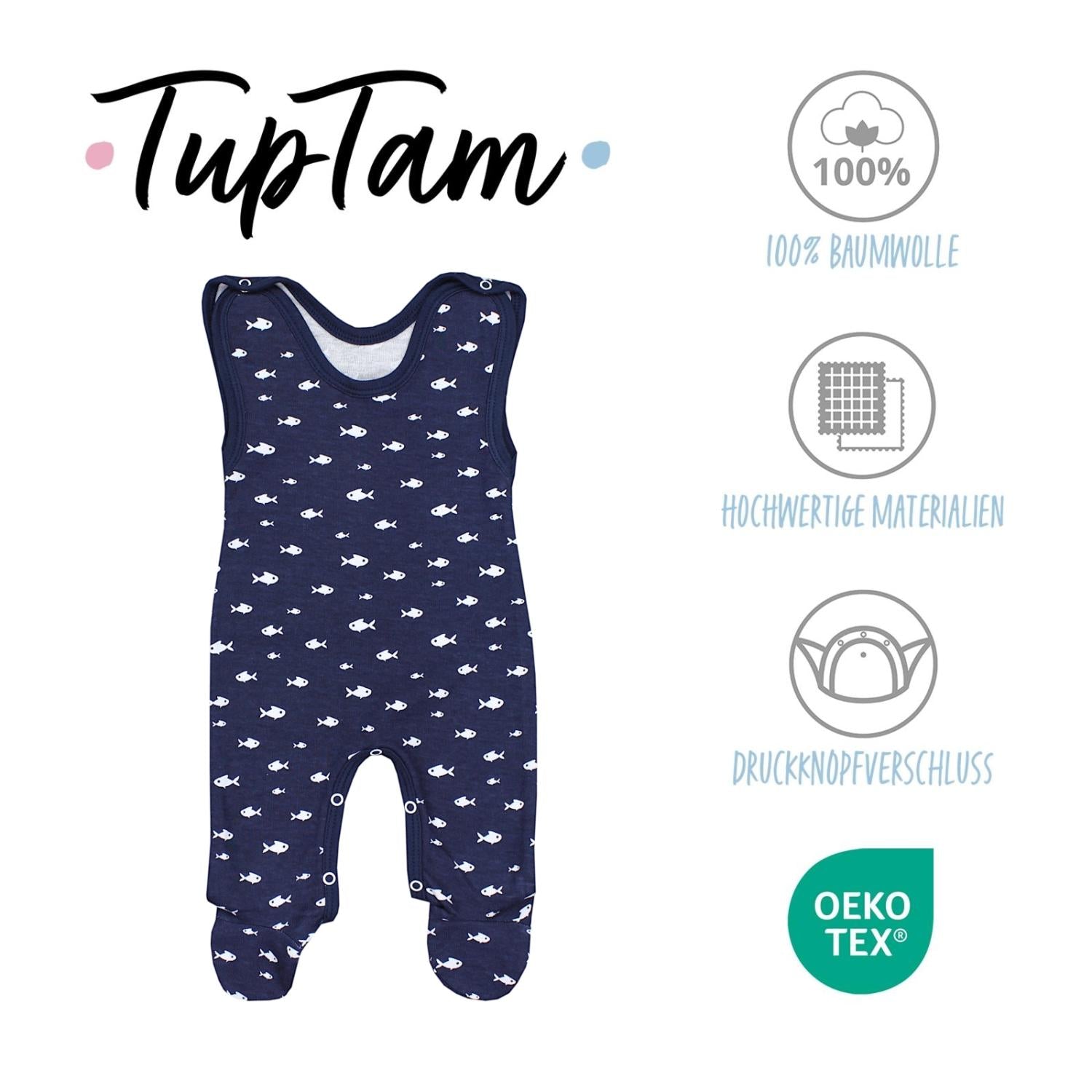 Strampler mit Aufdruck- 5er Pack