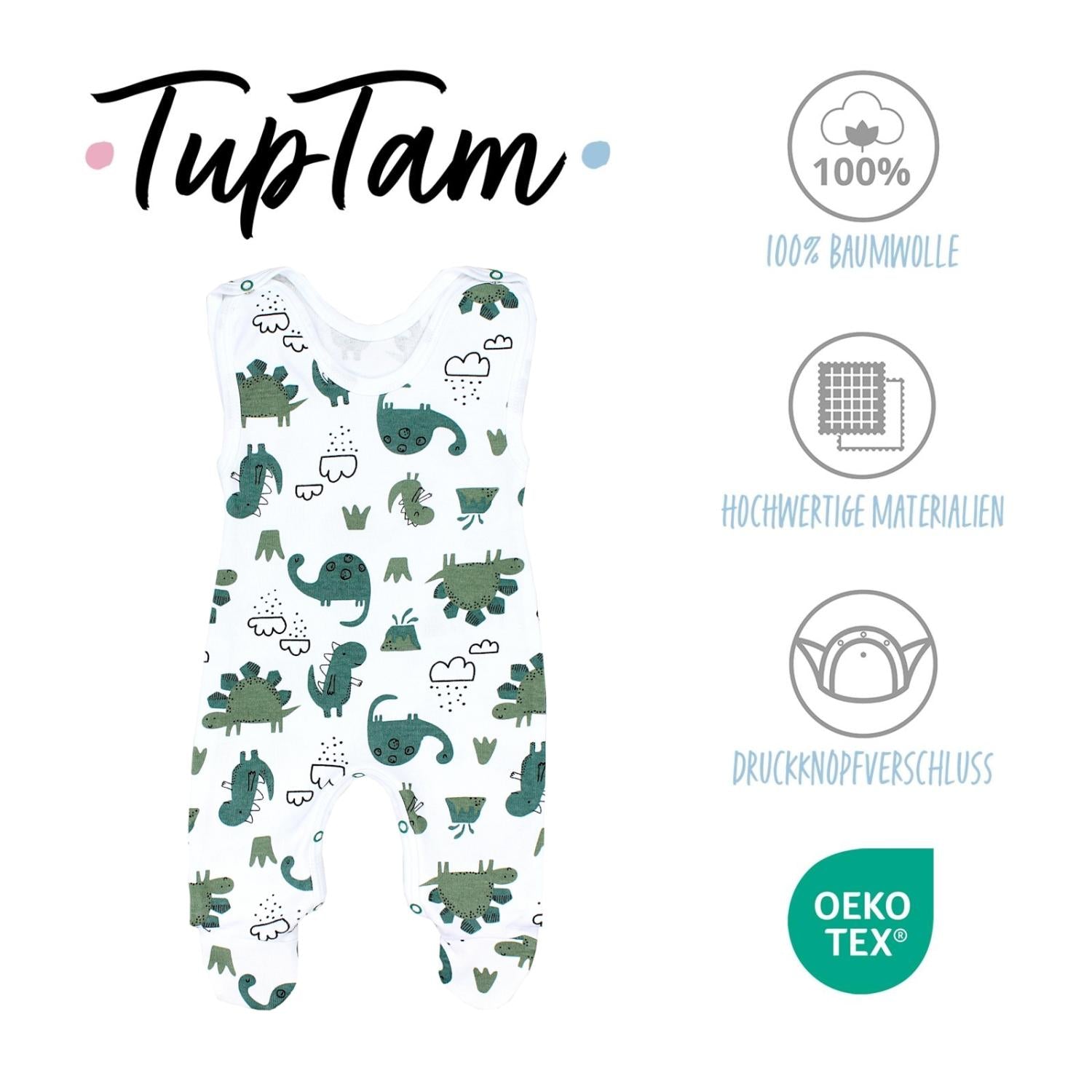 Strampler mit Aufdruck- 5er Pack