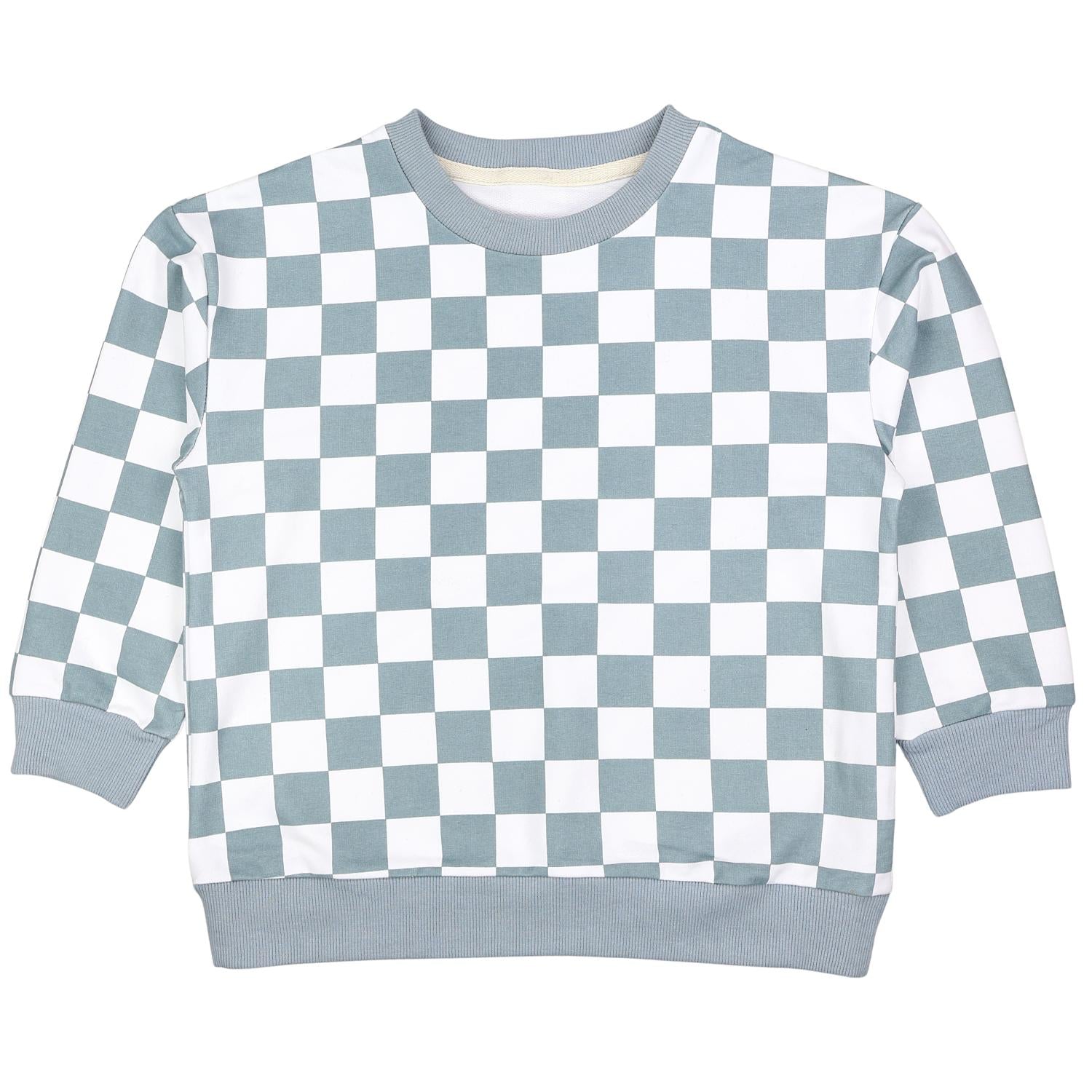 Sweatshirt kariert aus Bio-Baumwolle