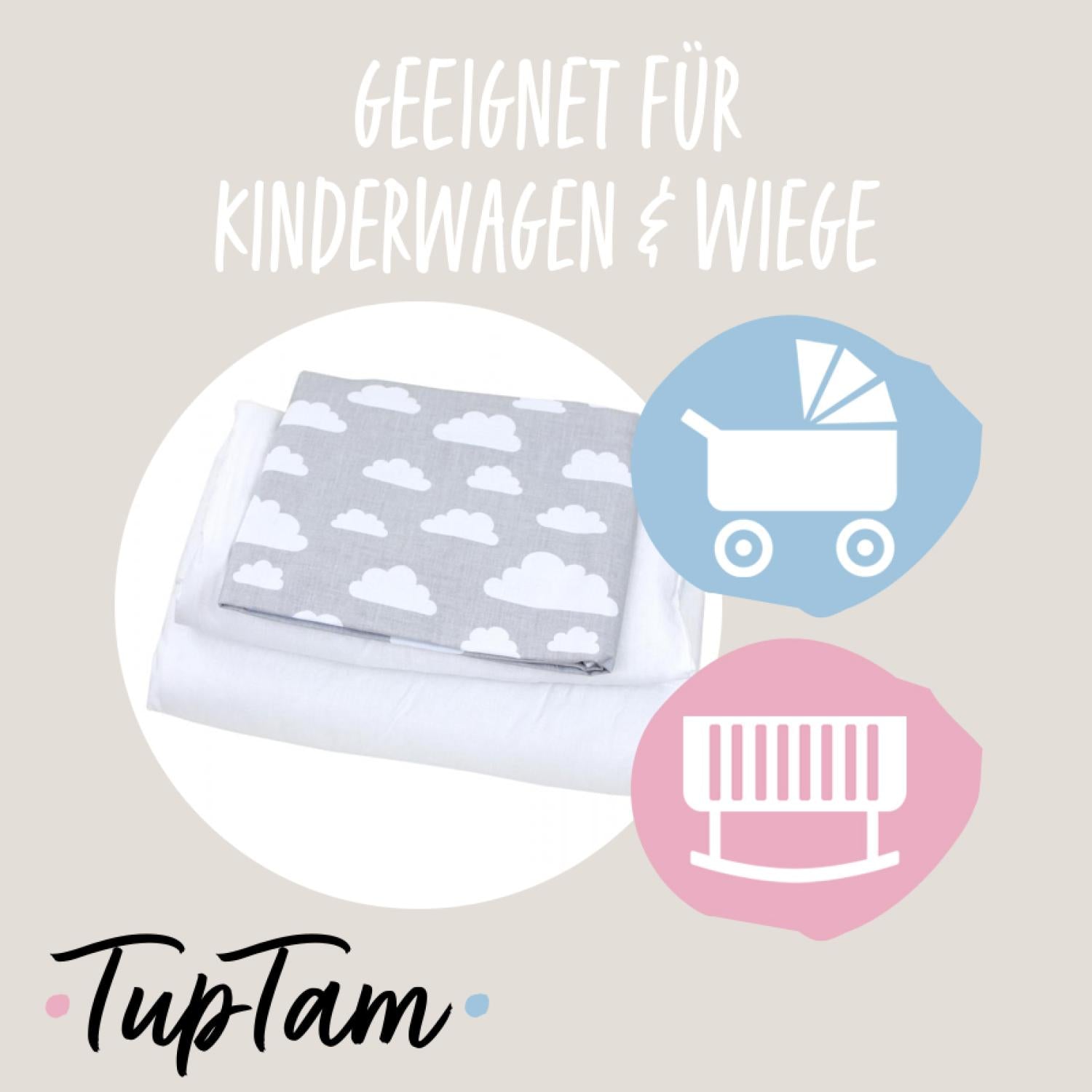 Baby Bettwäsche Wiegenset (4-teilig)