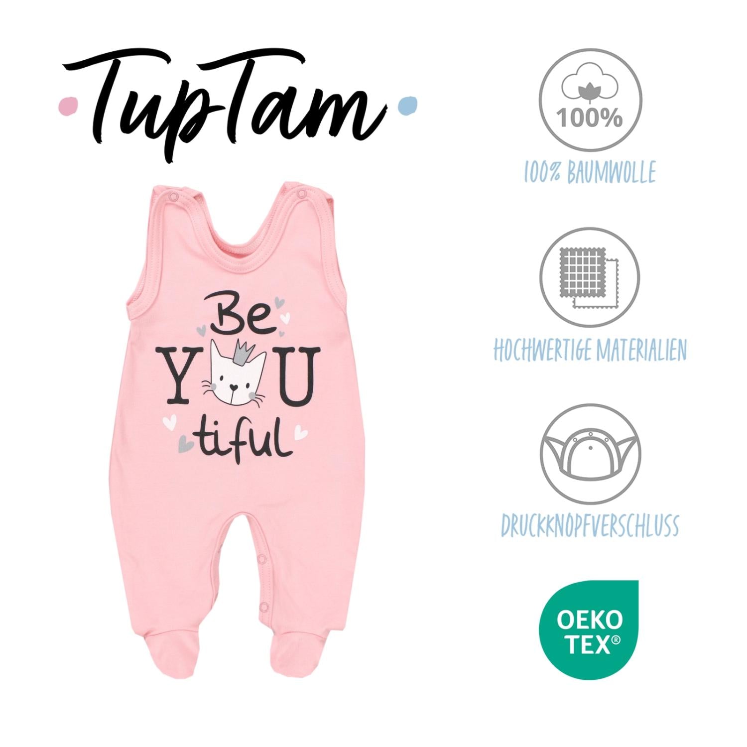 Strampler mit Aufdruck- 5er Pack