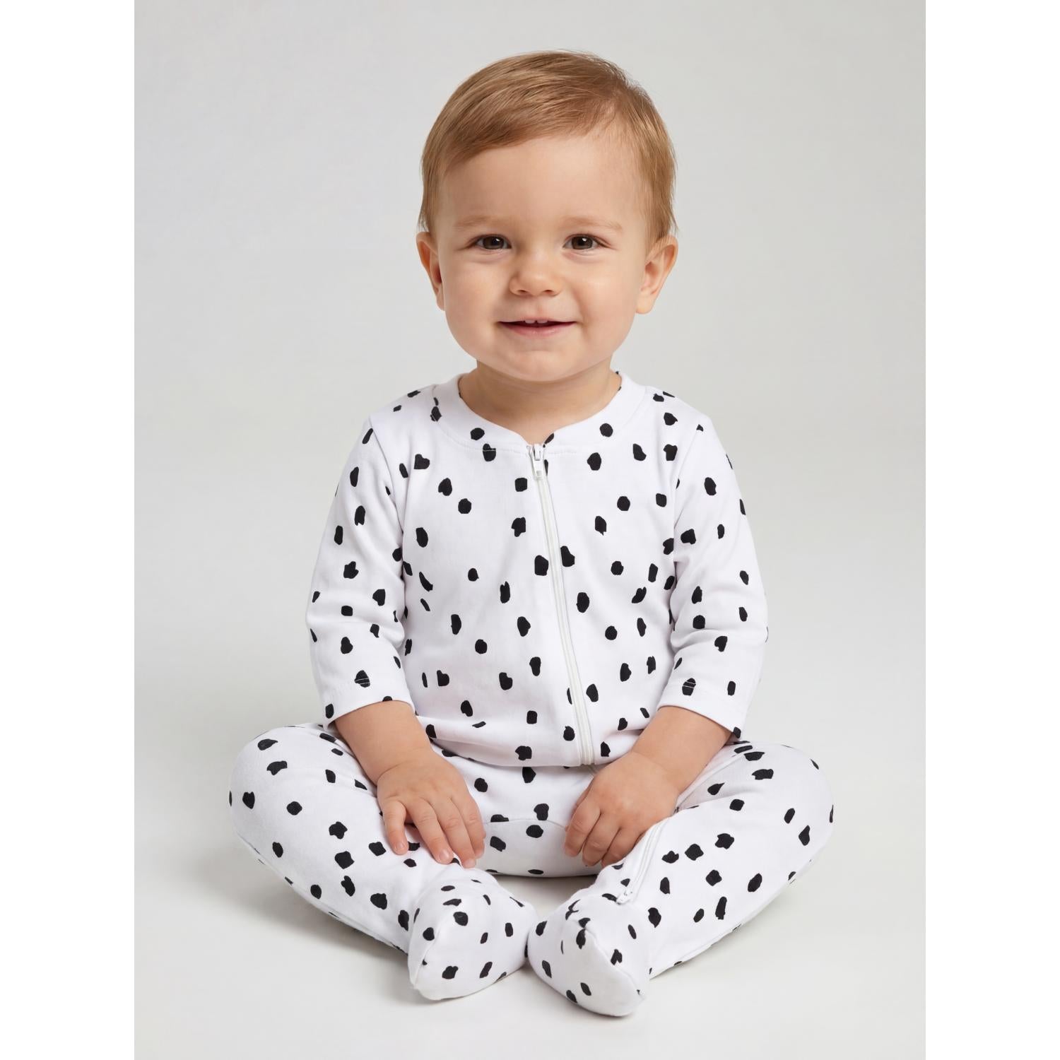 Schlafstrampler mit Fuß - 3er Set